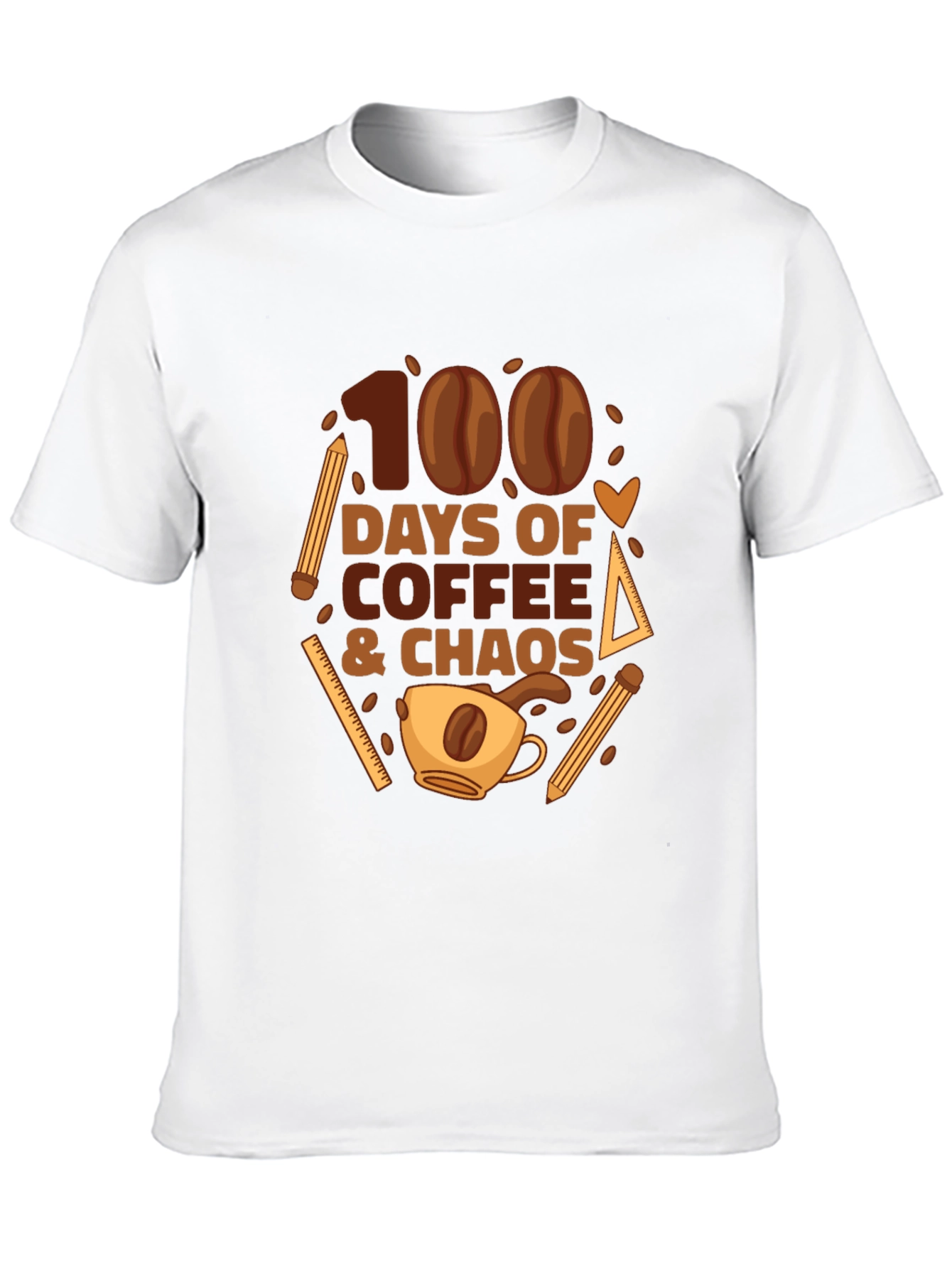 100 Days of Coffee & Chaos Teacher T-Shirt