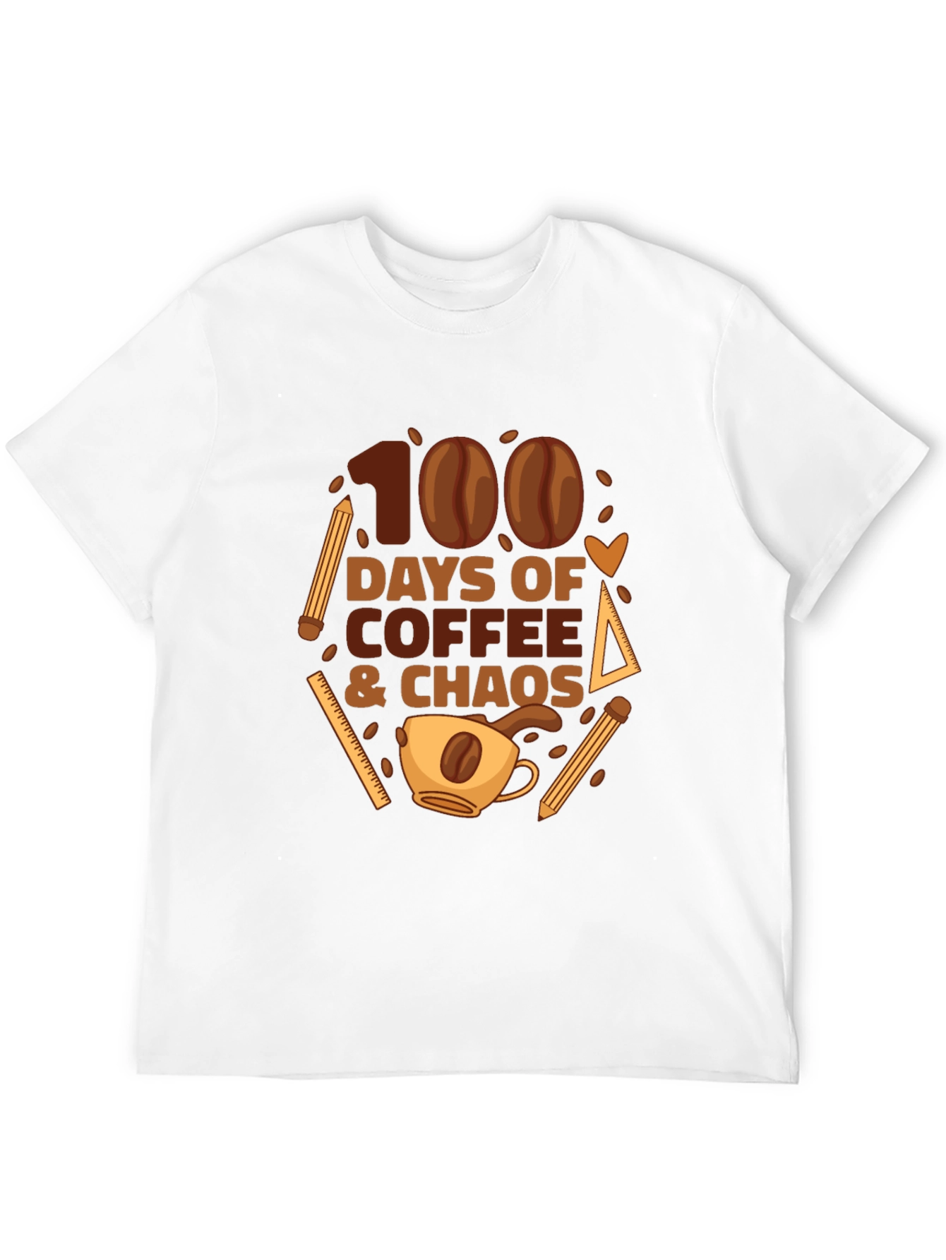 100 Days of Coffee & Chaos Teacher T-Shirt