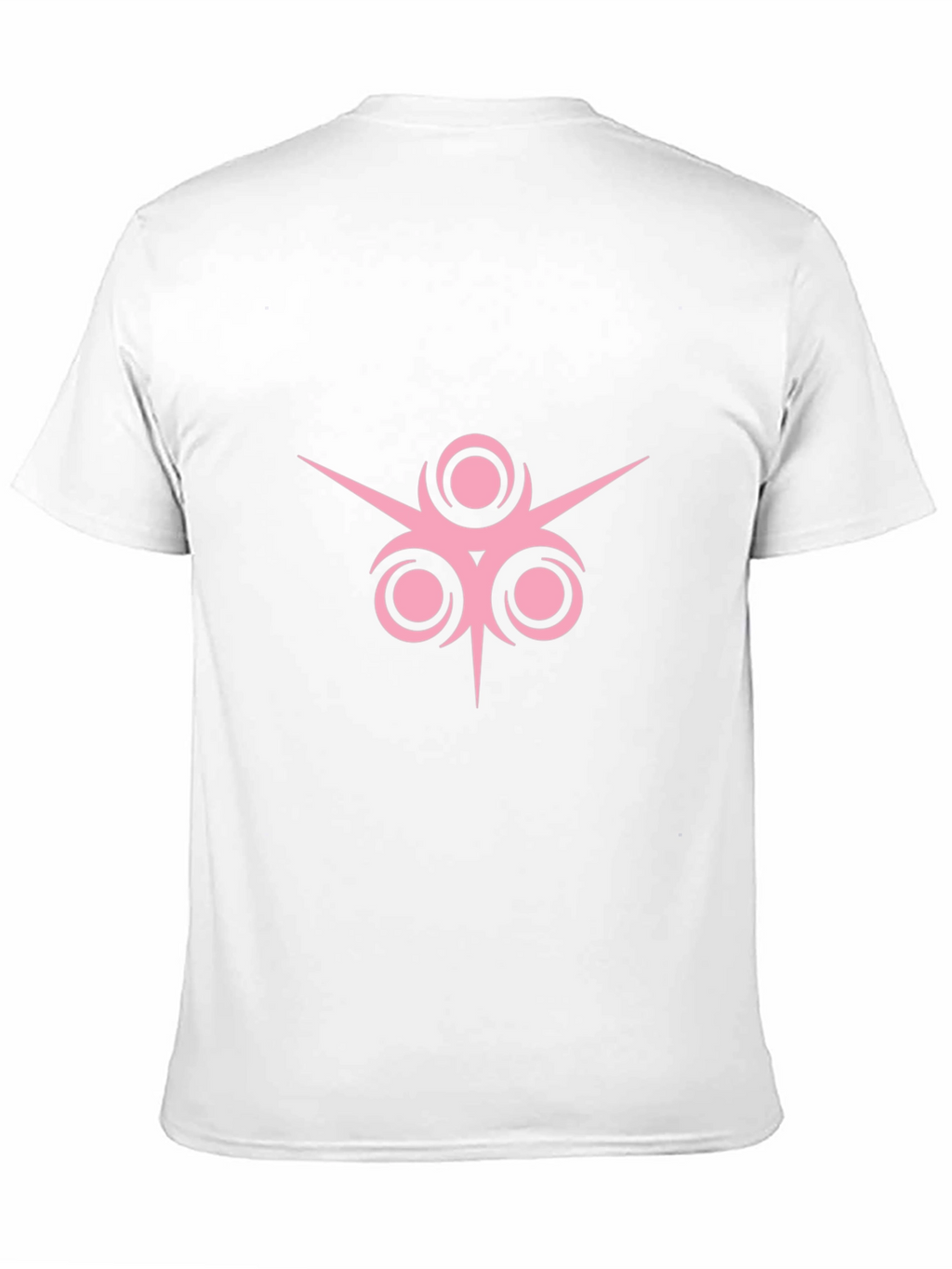 Black T-Shirt with Pink Geometric Design