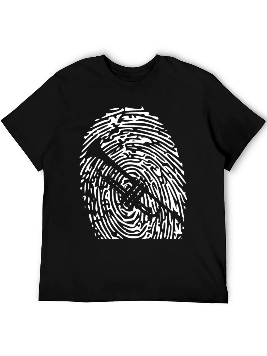 Abstract Trumpet Fingerprint Graphic Tee