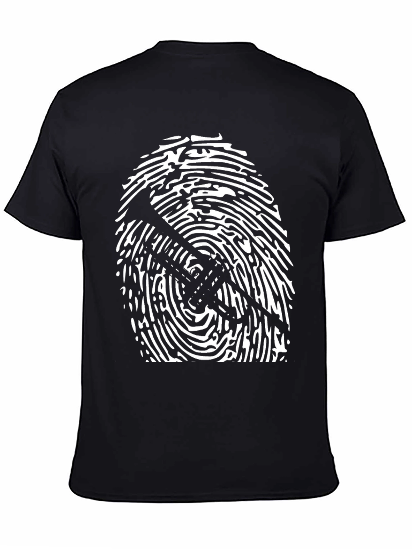Abstract Trumpet Fingerprint Graphic Tee