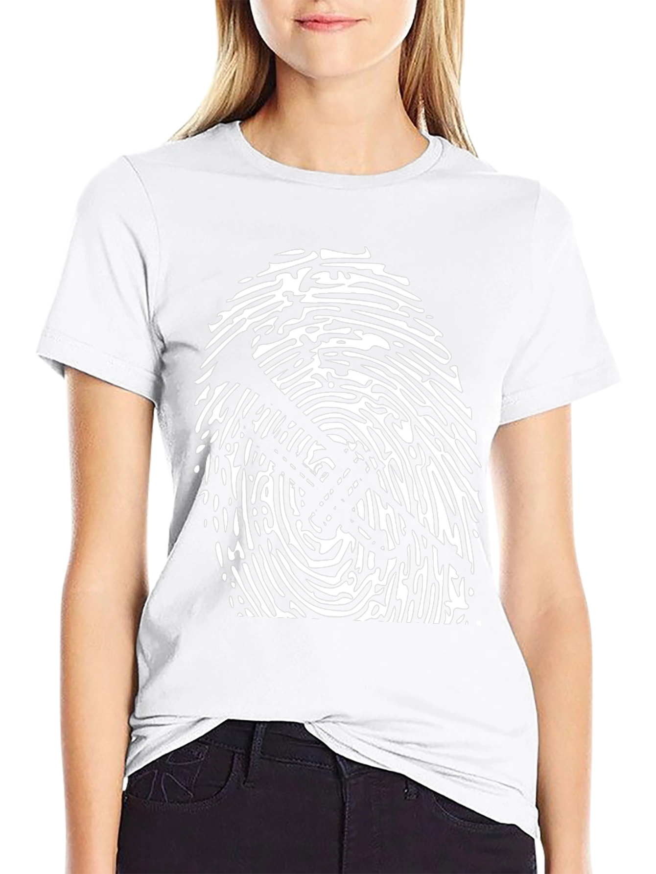Abstract Trumpet Fingerprint Graphic Tee
