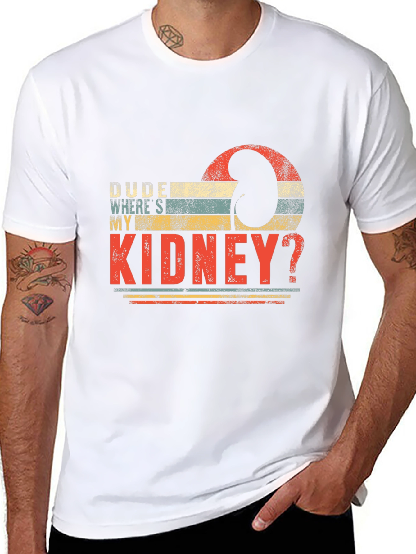 Dude Wheres My Kidney? Black T-Shirt