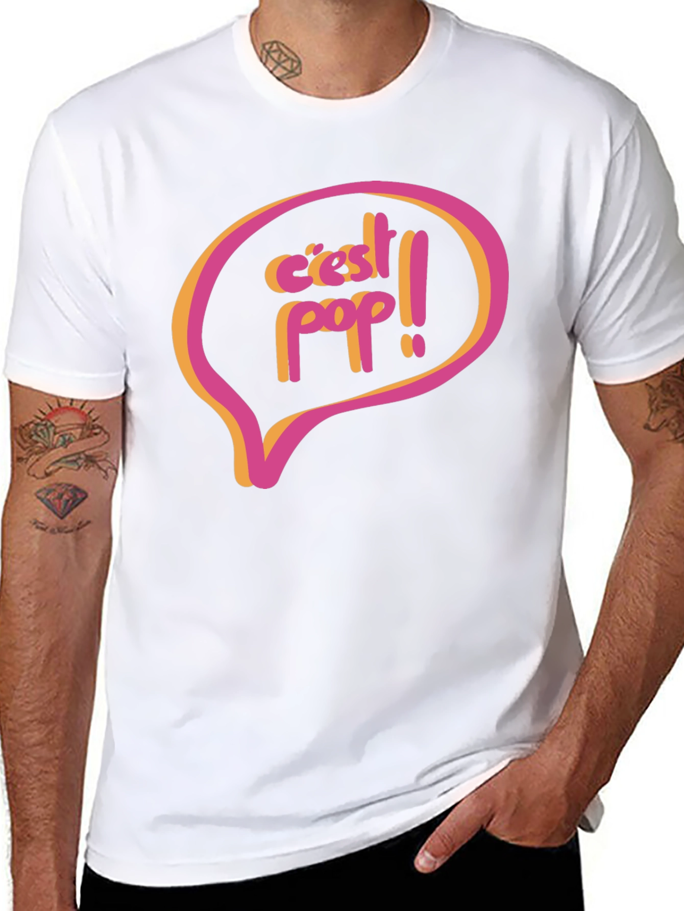 Cest Pop! Graphic Tee - Retro Style
