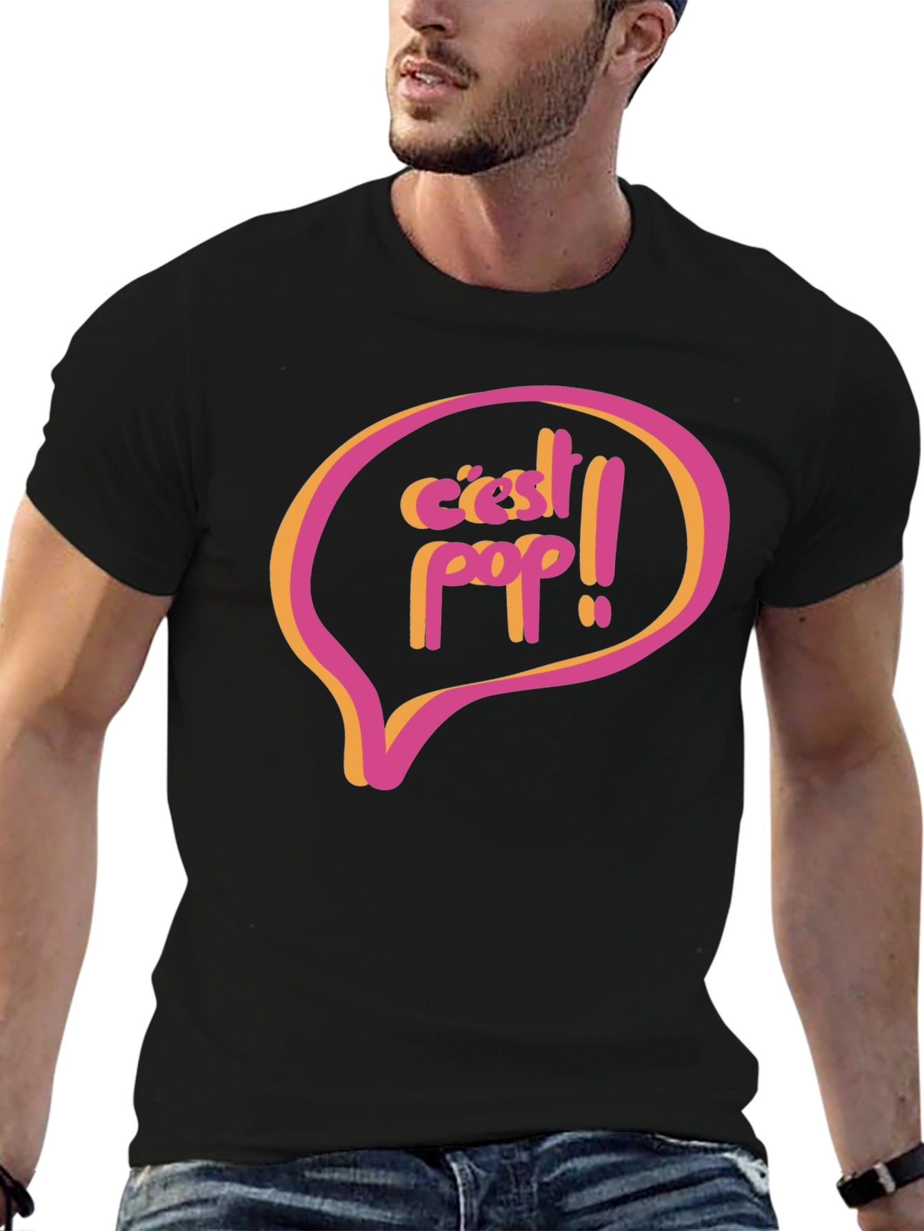 Cest Pop! Graphic Tee - Retro Style