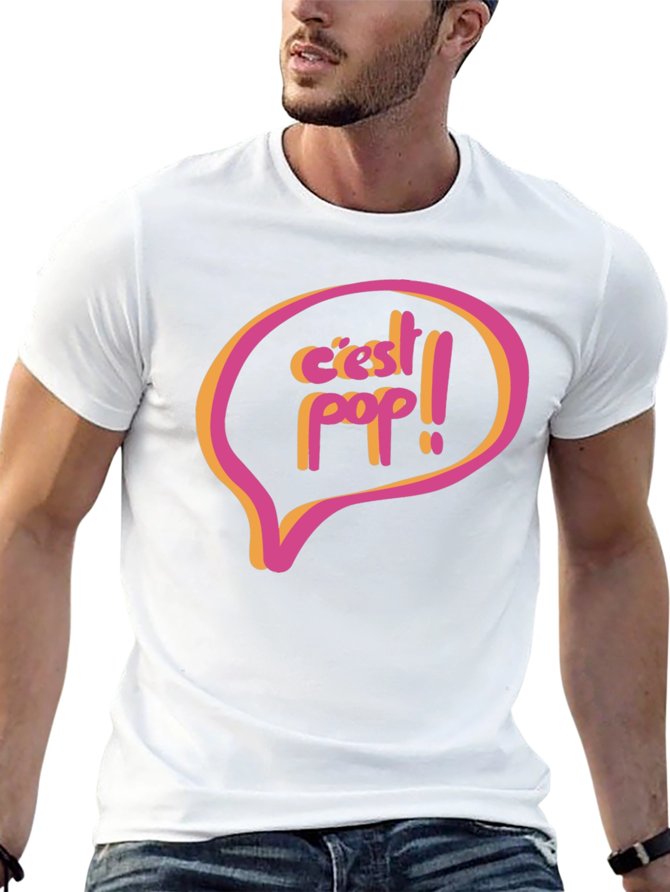 Cest Pop! Graphic Tee - Retro Style