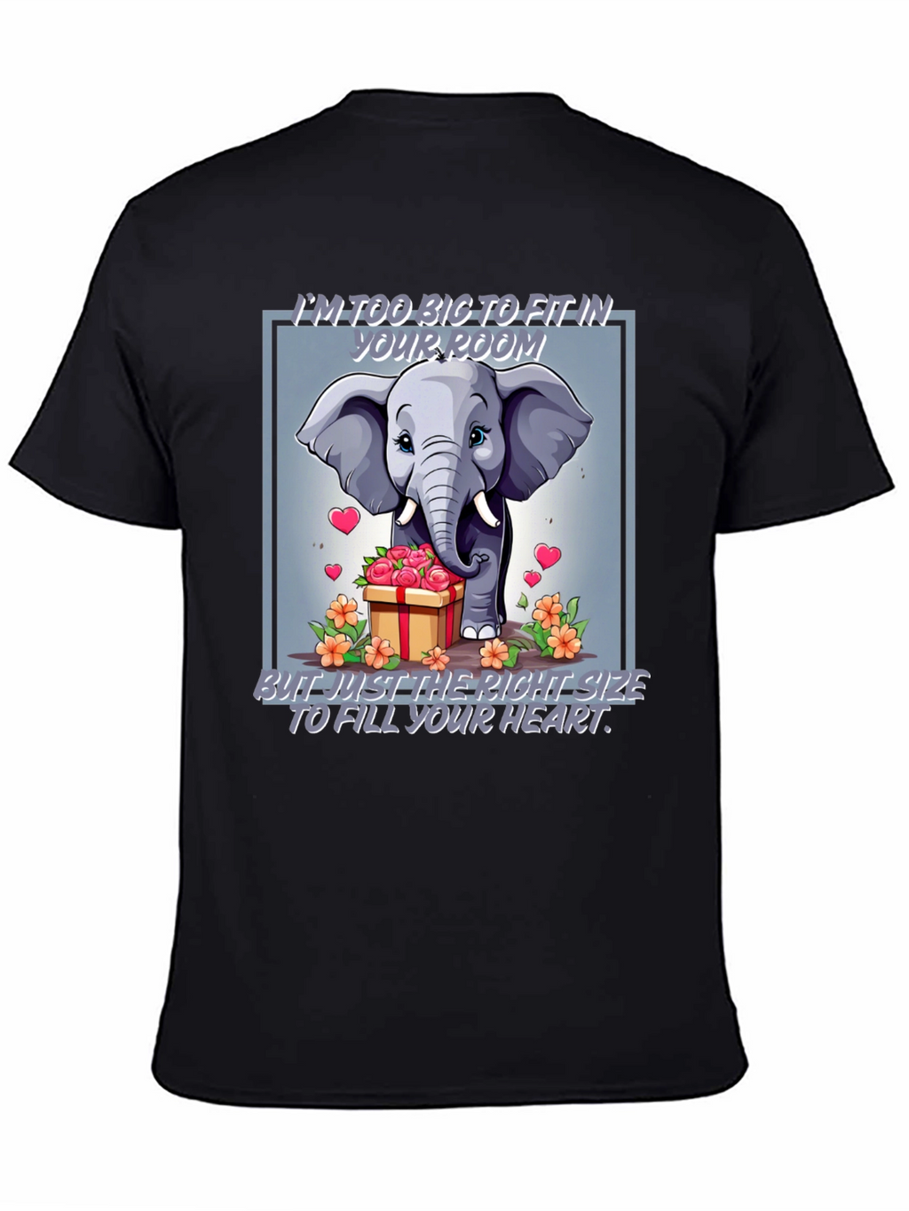 Elephant Love T-Shirt - Heart Filling Design