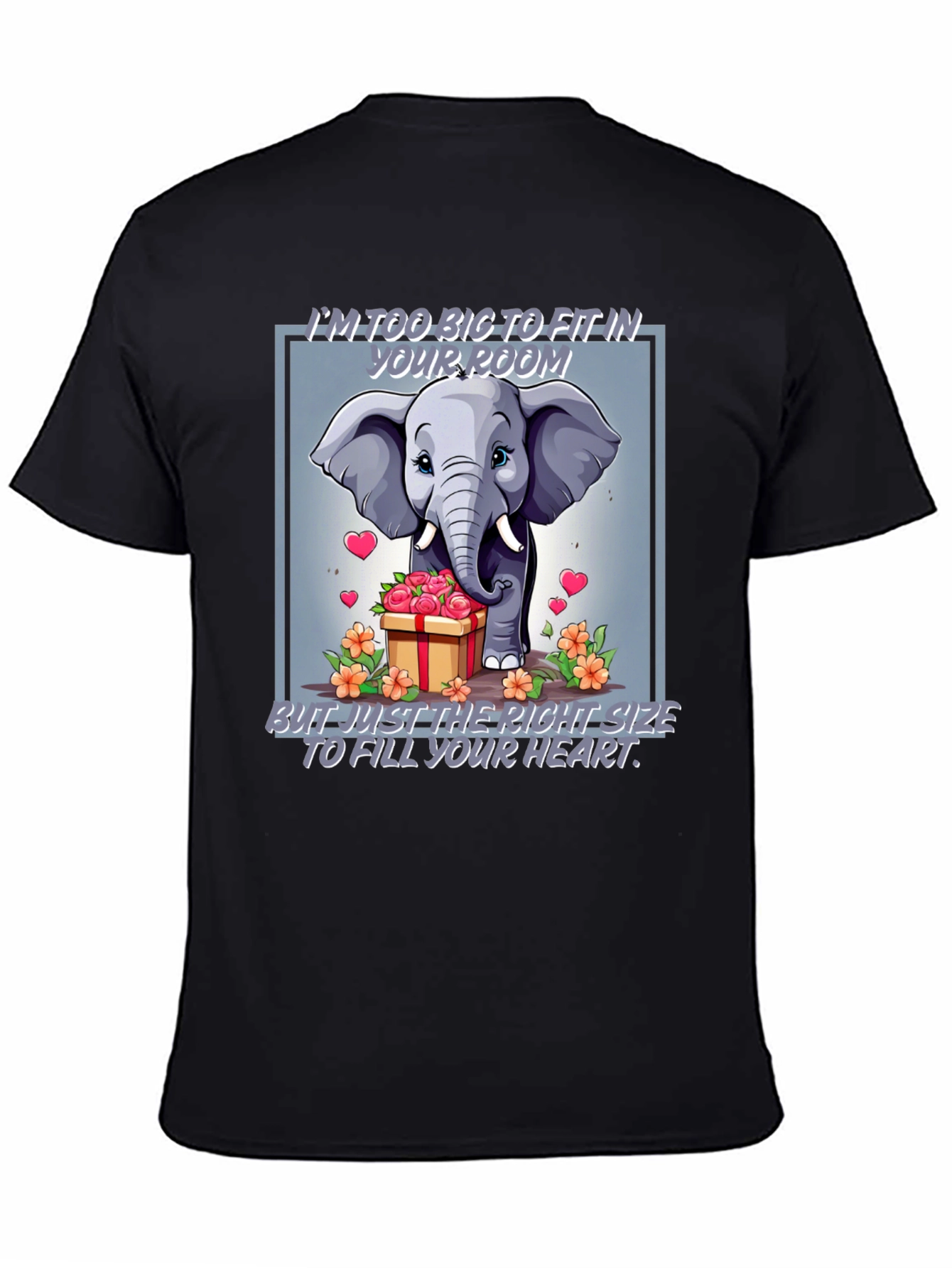 Elephant Love T-Shirt - Heart Filling Design