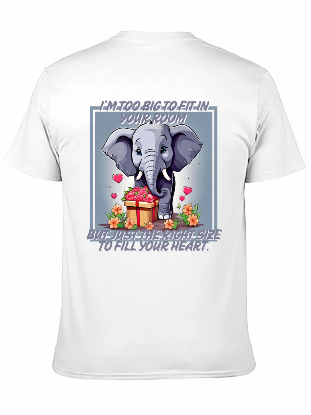 Elephant Love T-Shirt - Heart Filling Design