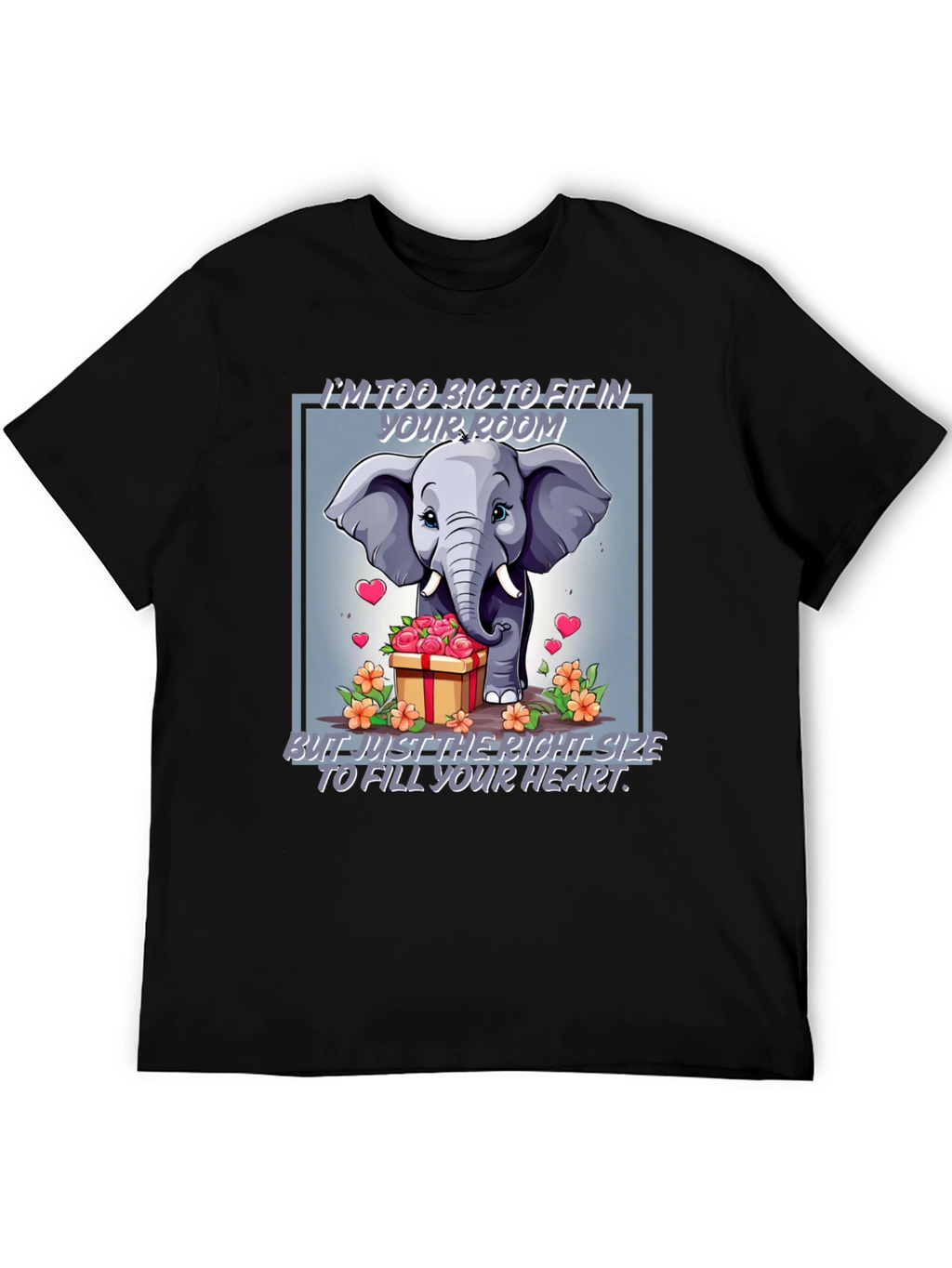 Elephant Love T-Shirt - Heart Filling Design
