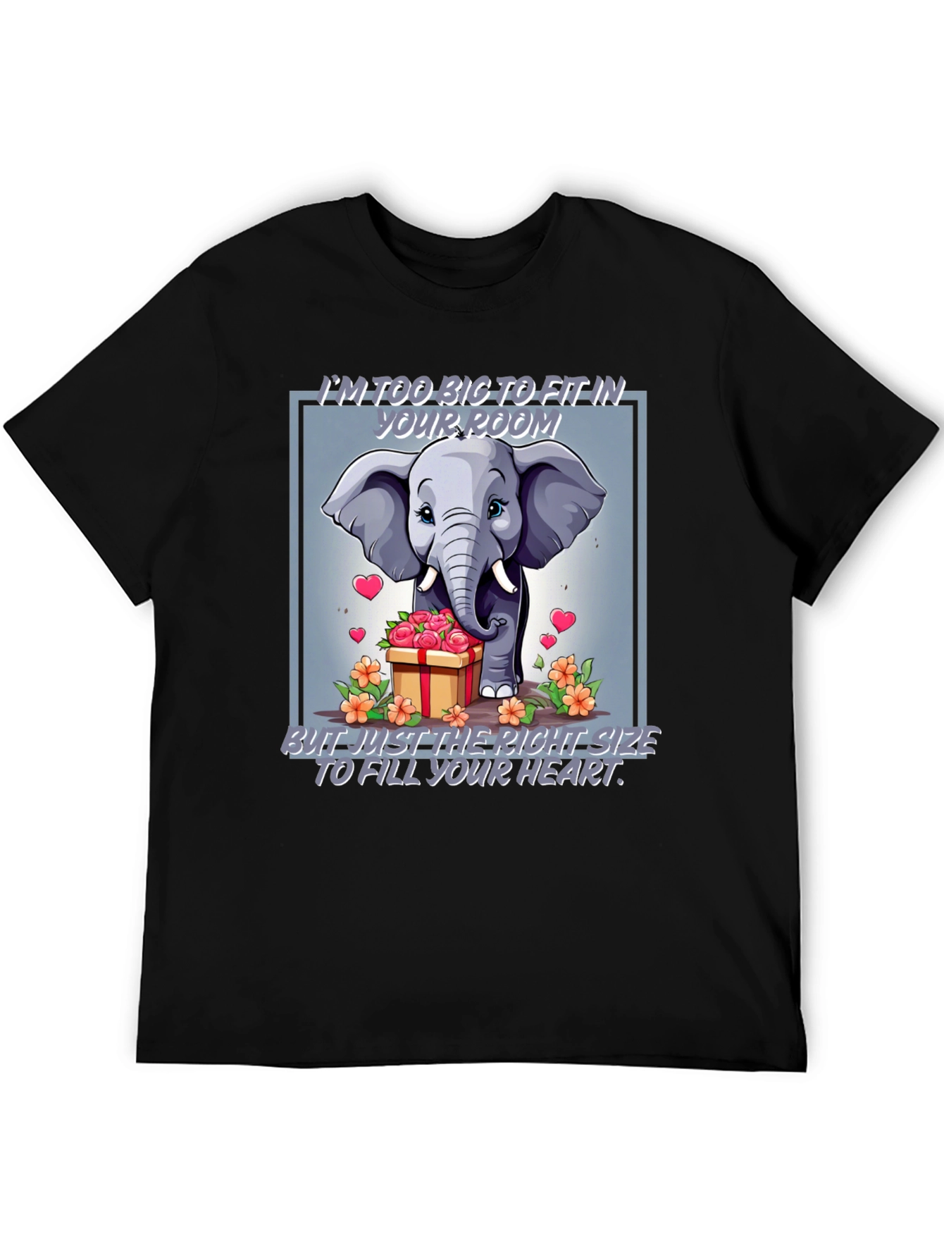 Elephant Love T-Shirt - Heart Filling Design