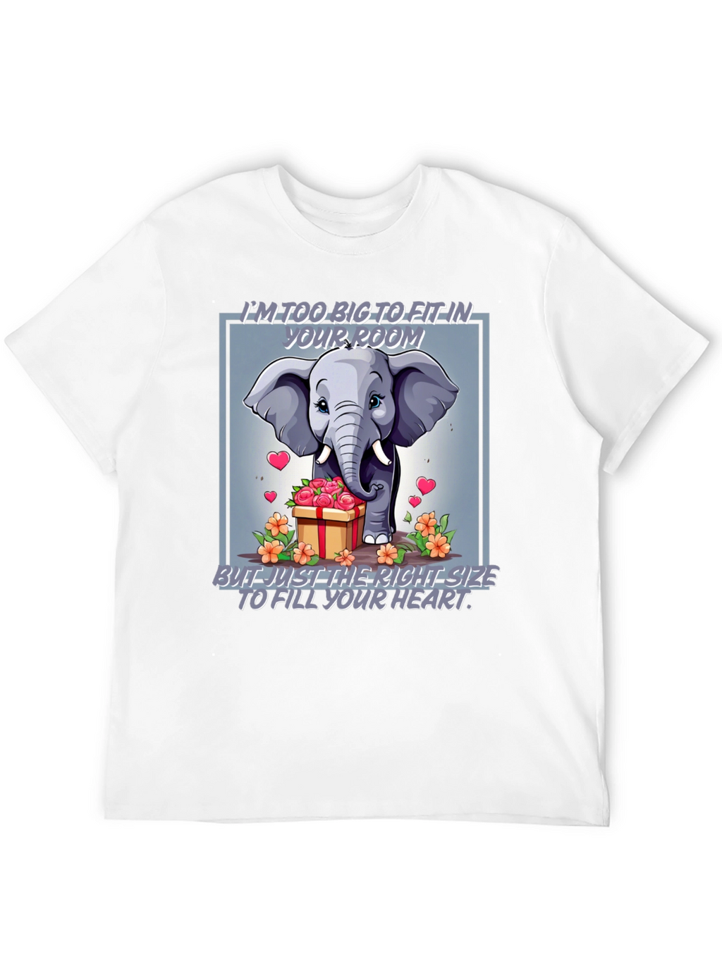 Elephant Love T-Shirt - Heart Filling Design