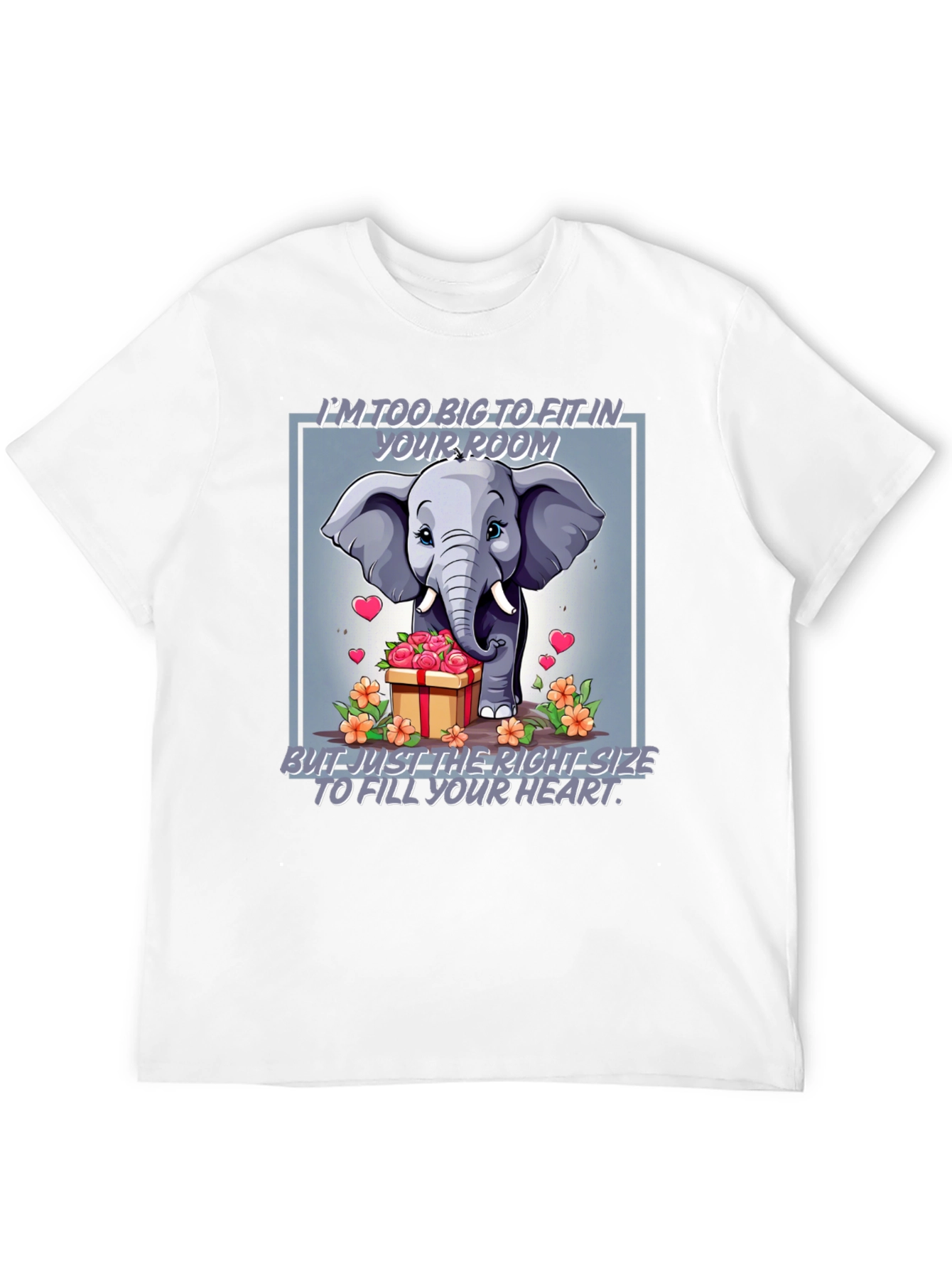 Elephant Love T-Shirt - Heart Filling Design