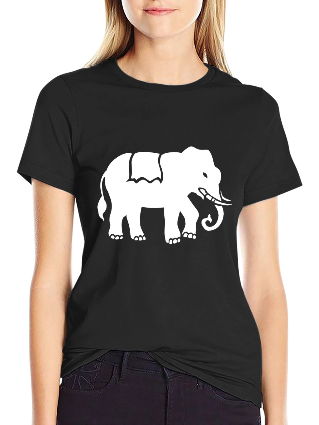 Elephant Graphic Black T-Shirt