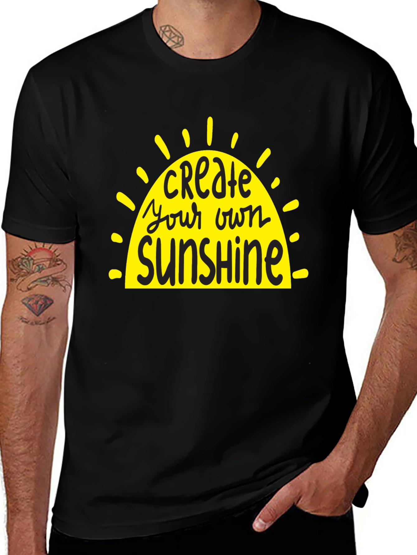 Create Your Own Sunshine Graphic Tee - Black