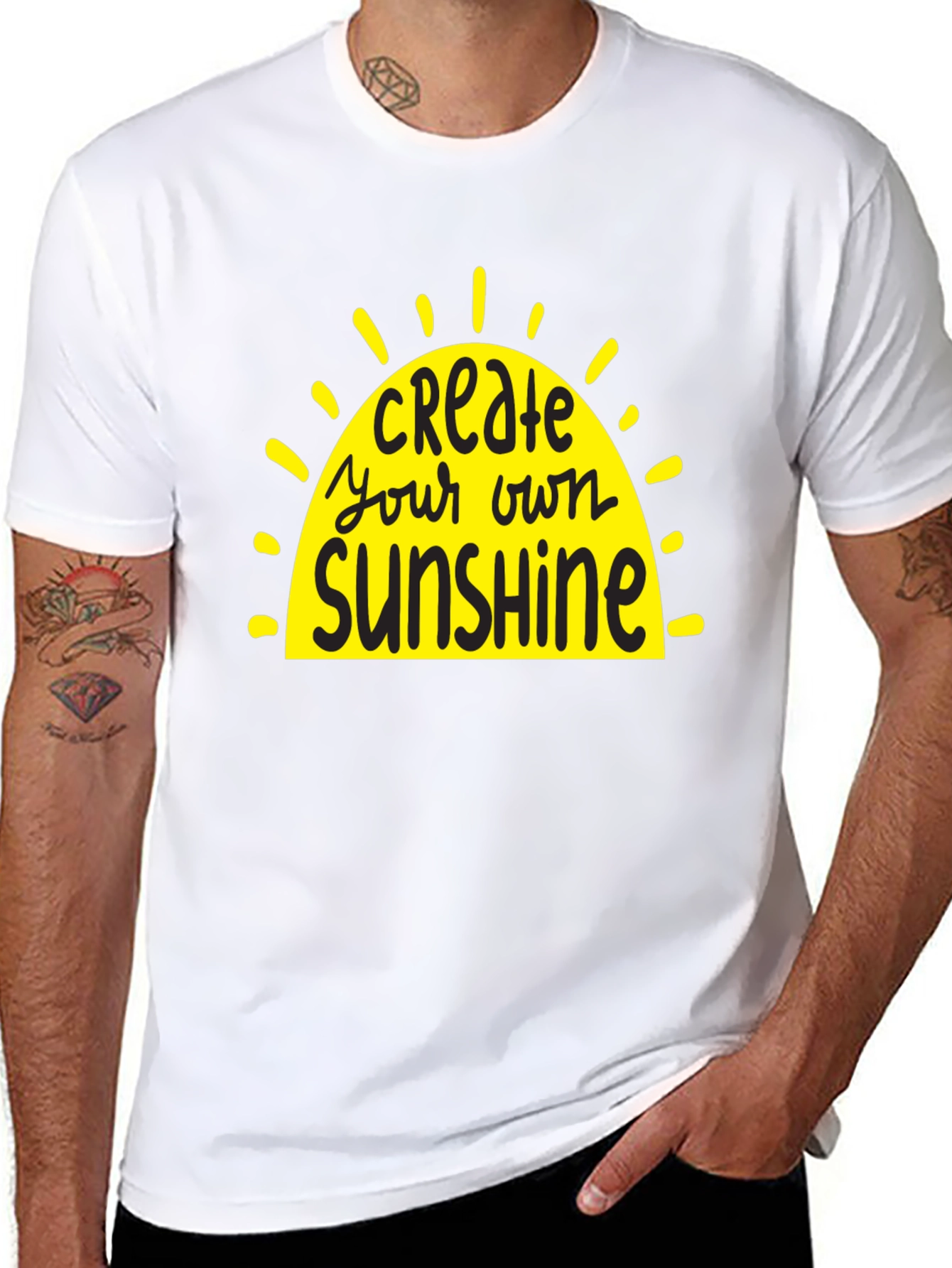 Create Your Own Sunshine Graphic Tee - Black