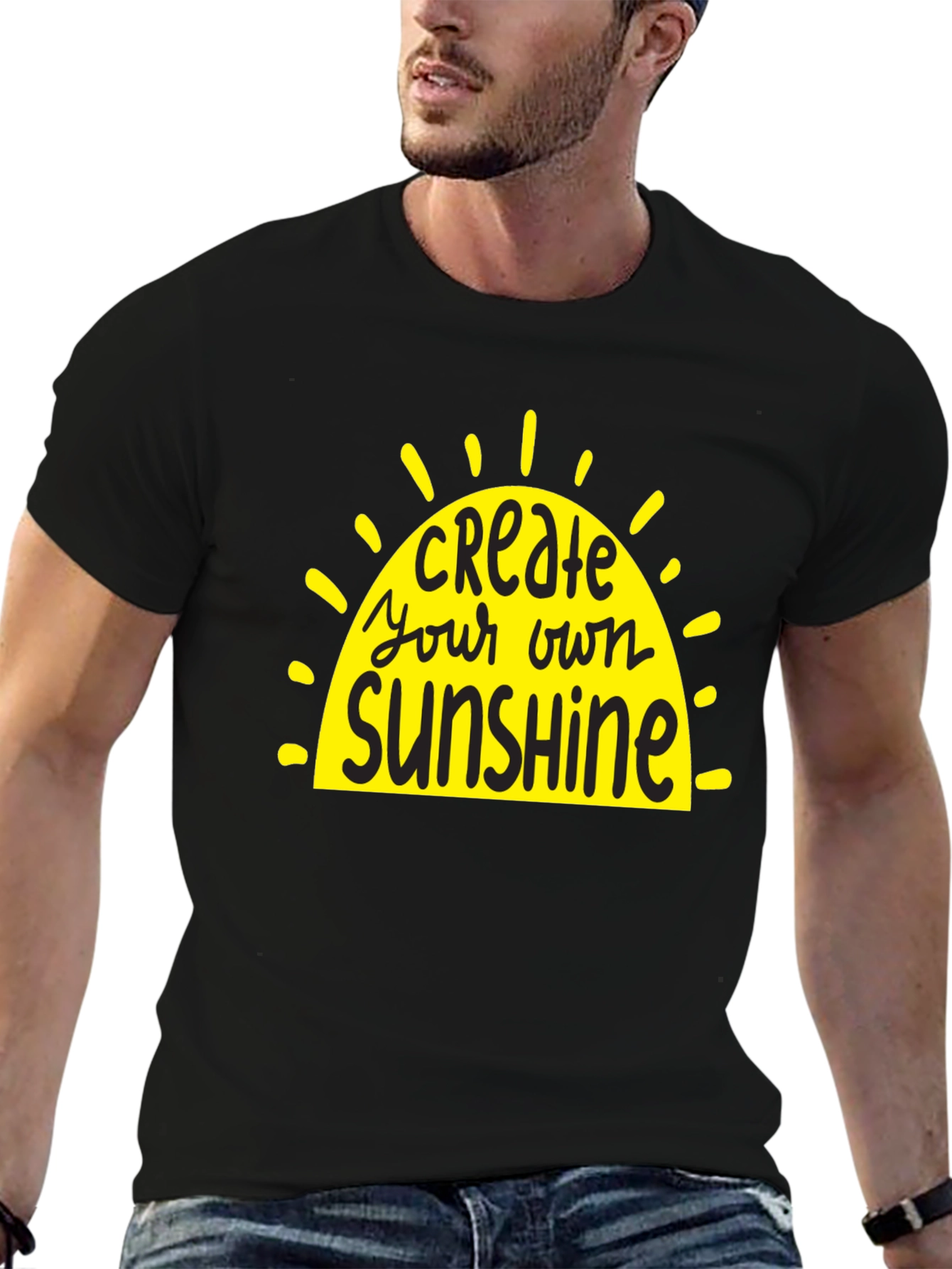 Create Your Own Sunshine Graphic Tee - Black