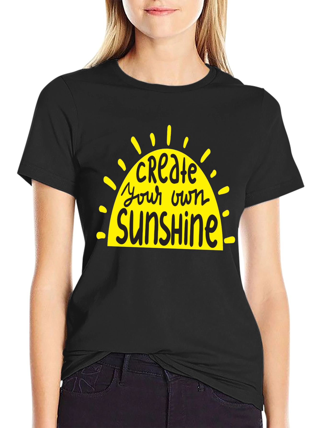 Create Your Own Sunshine Graphic Tee - Black
