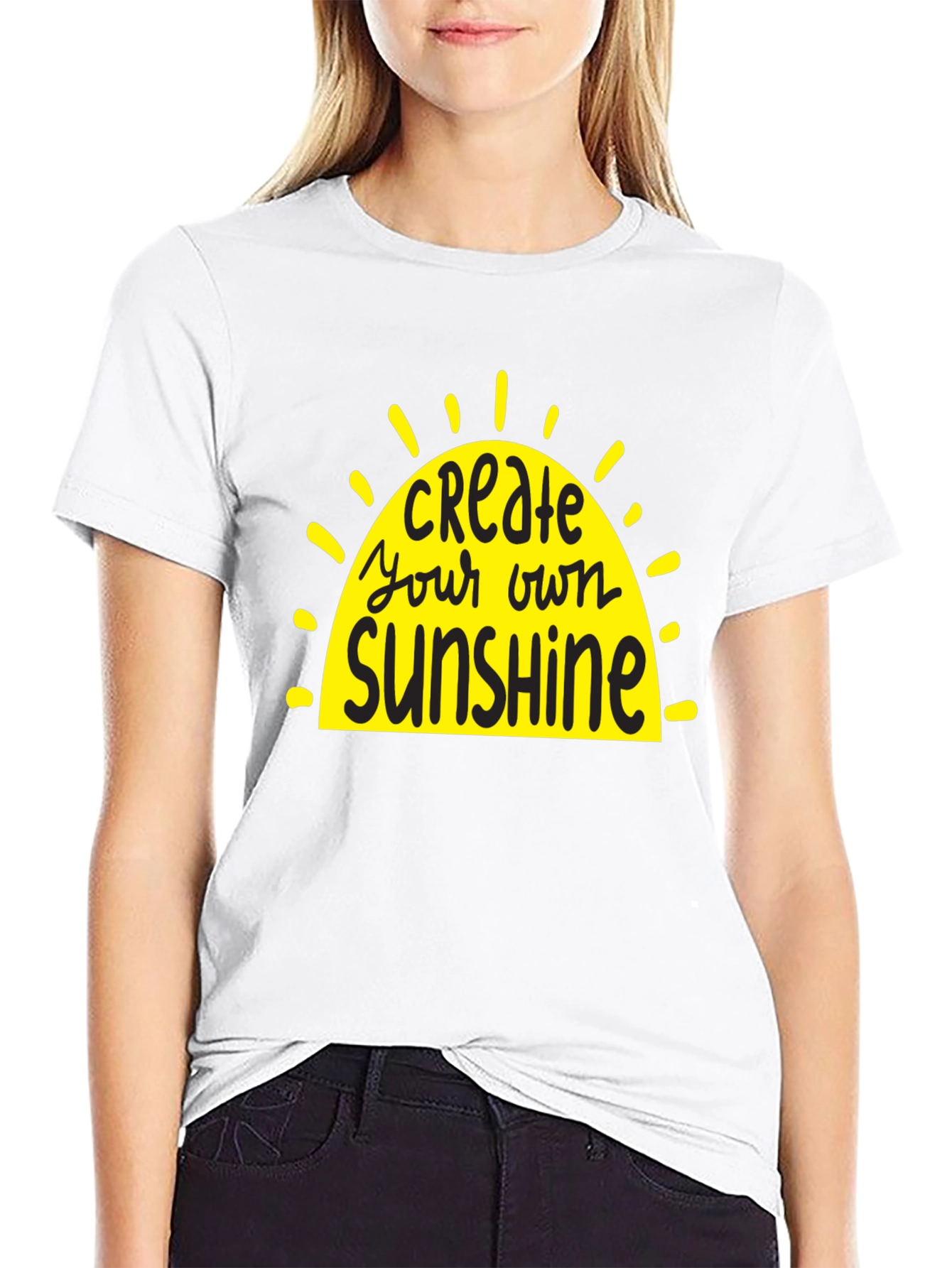 Create Your Own Sunshine Graphic Tee - Black