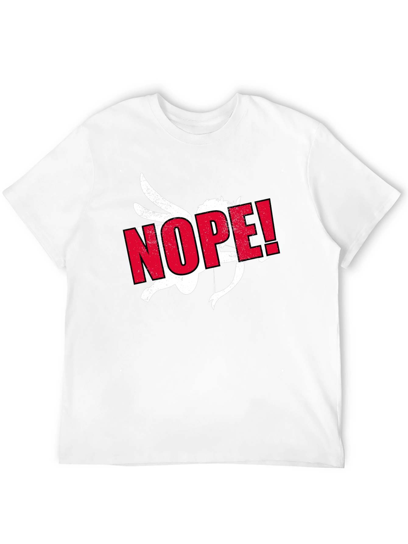 Anti-Valentine Cupid NOPE! Black T-Shirt