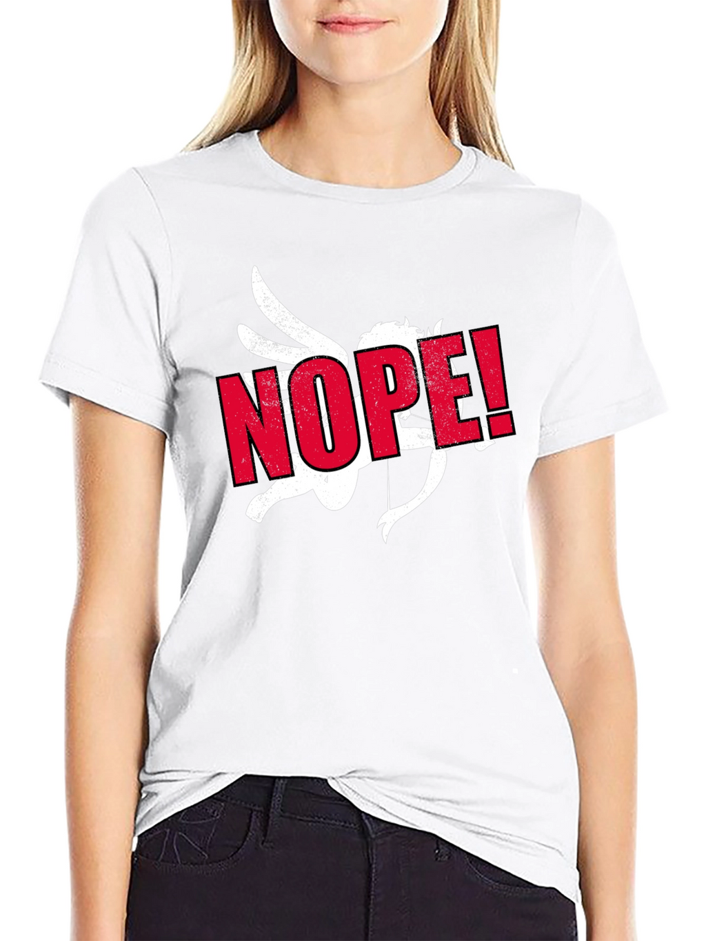 Anti-Valentine Cupid NOPE! Black T-Shirt