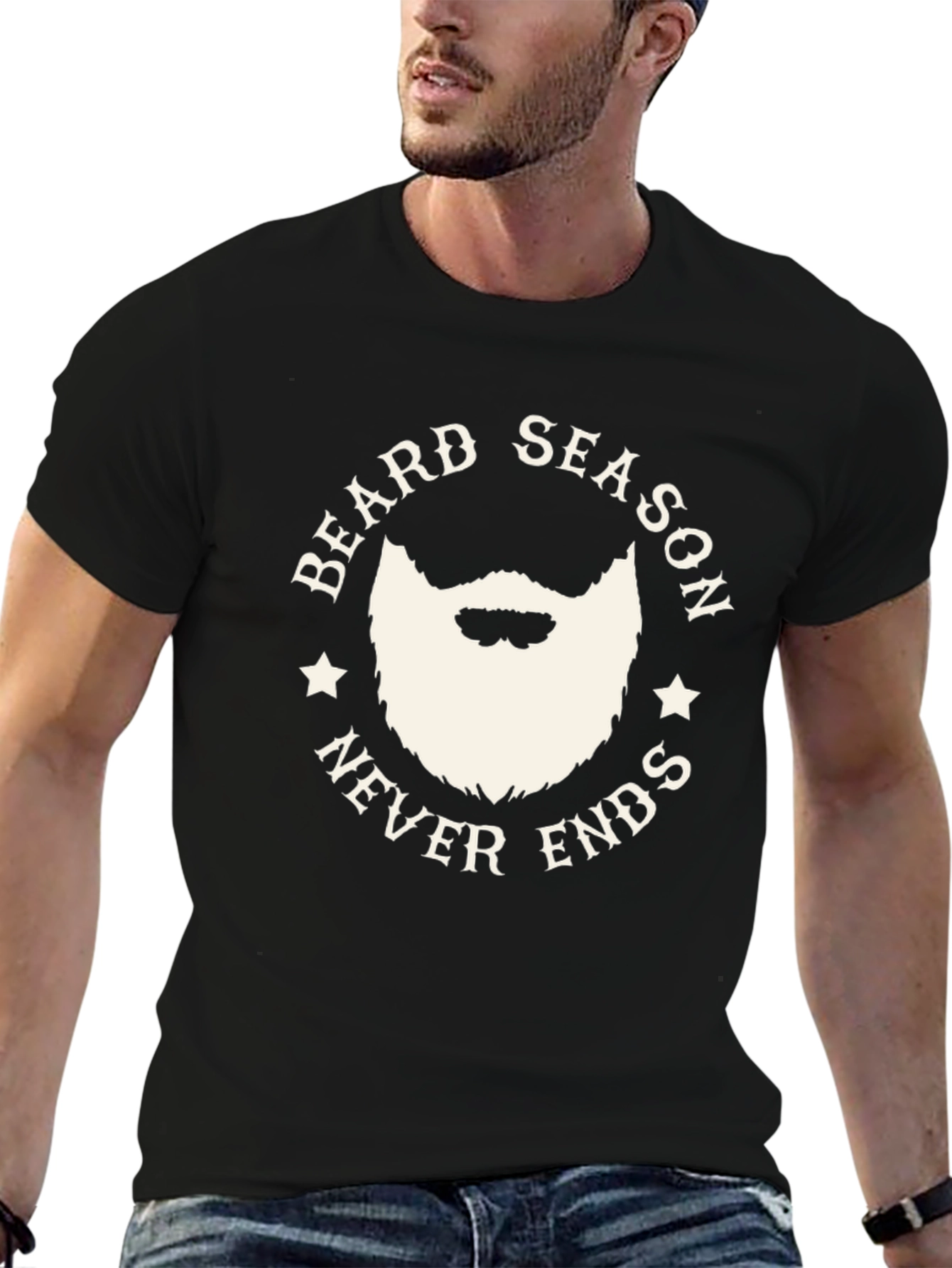 Beard Season Never Ends Graphic Tee