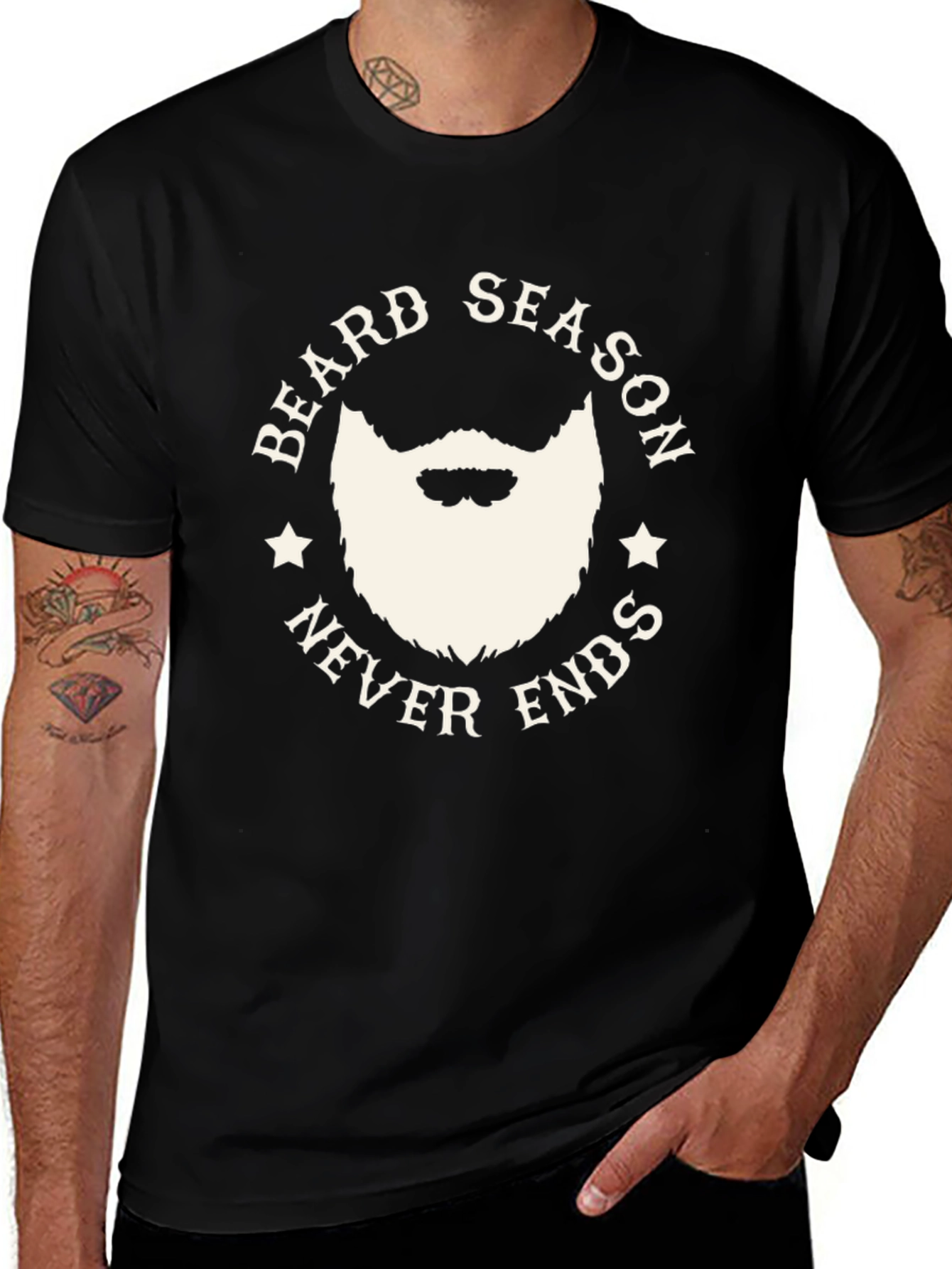Beard Season Never Ends Graphic Tee