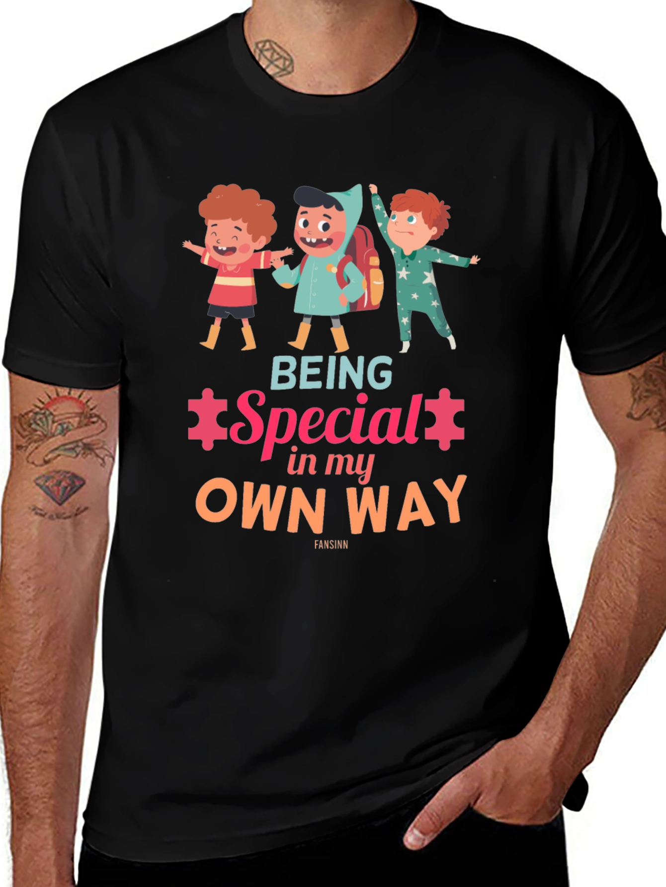 Being Special in my Own Way Black T-Shirt
