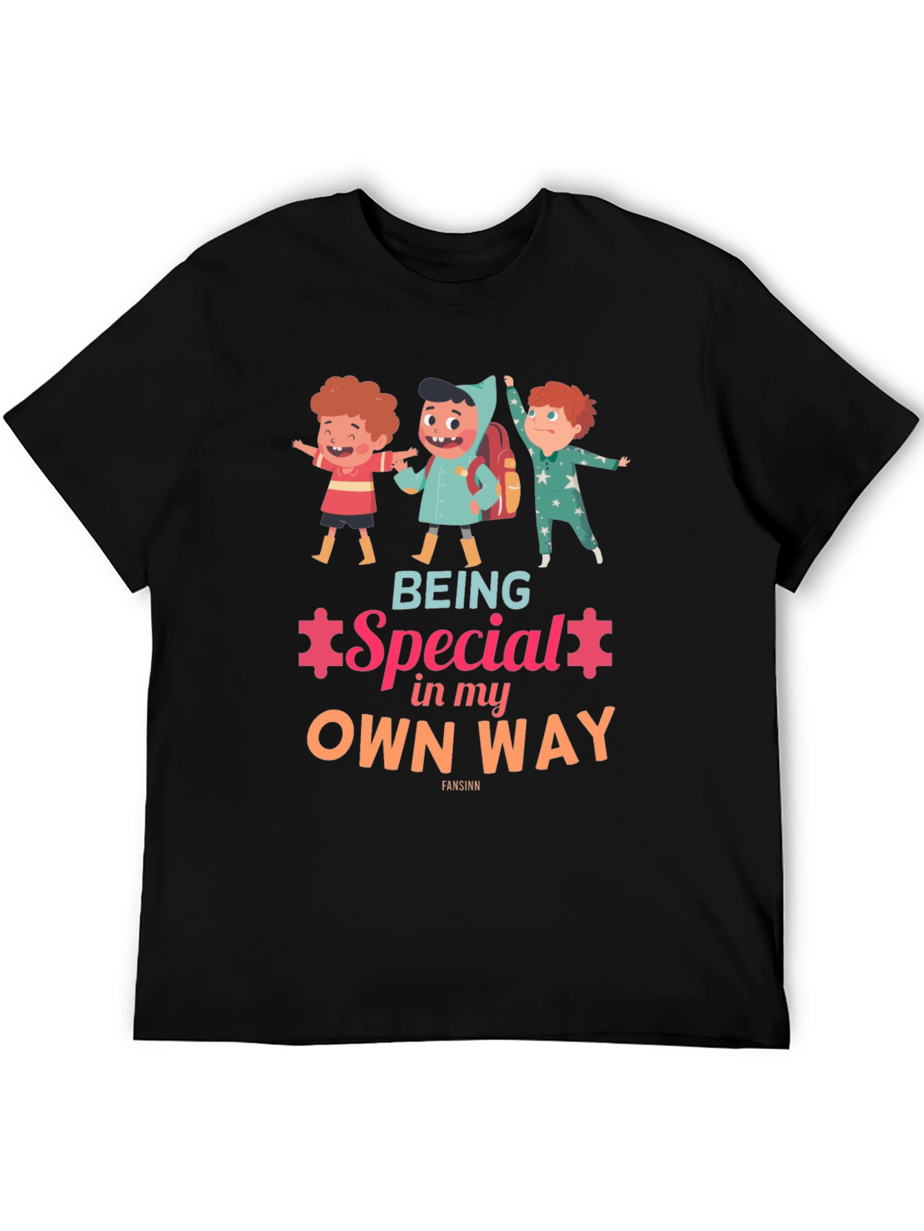 Being Special in my Own Way Black T-Shirt
