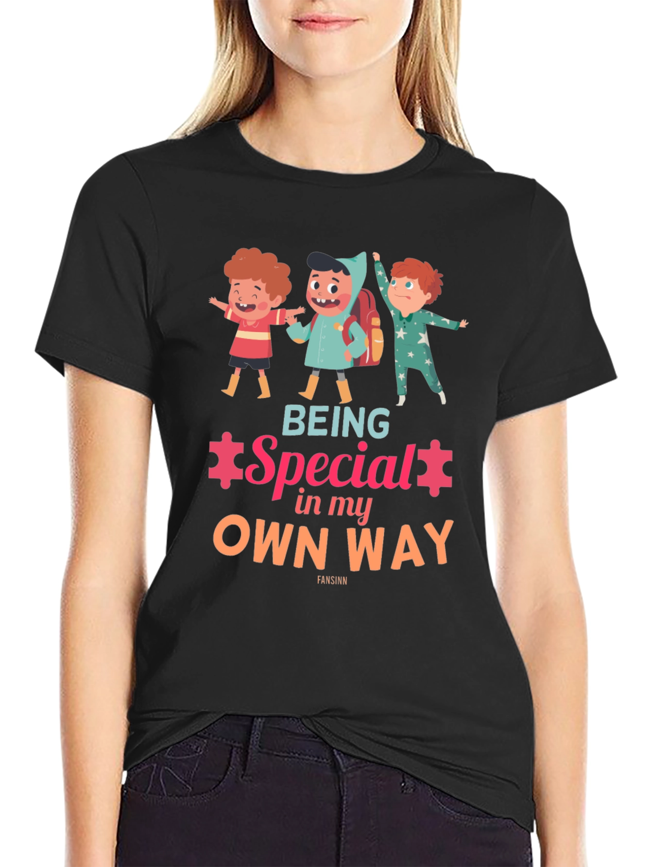 Being Special in my Own Way Black T-Shirt