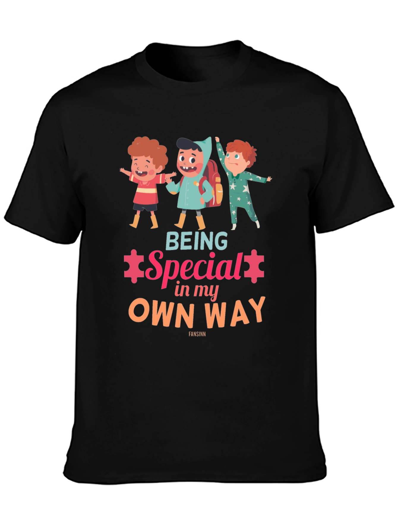 Being Special in my Own Way Black T-Shirt