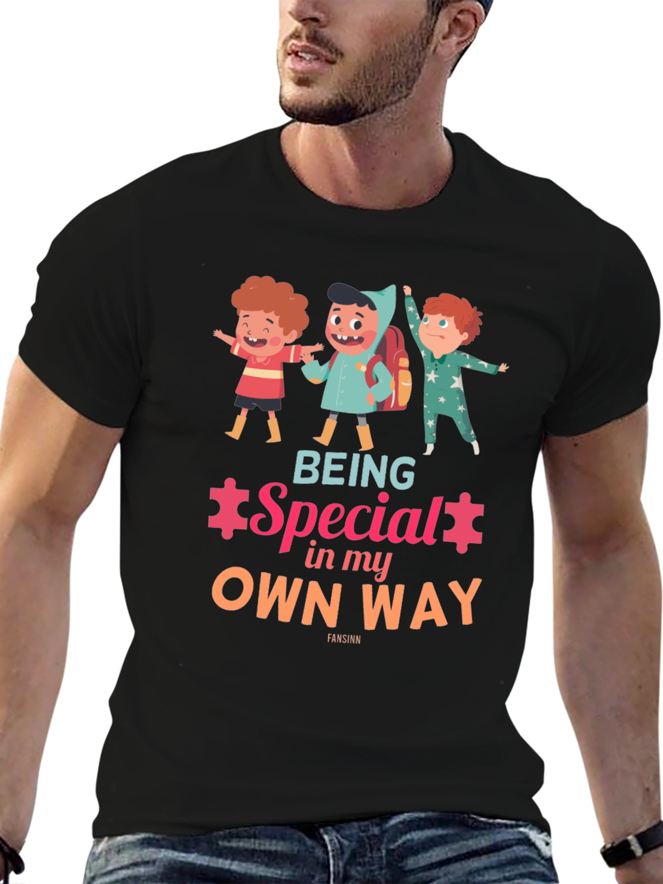 Being Special in my Own Way Black T-Shirt