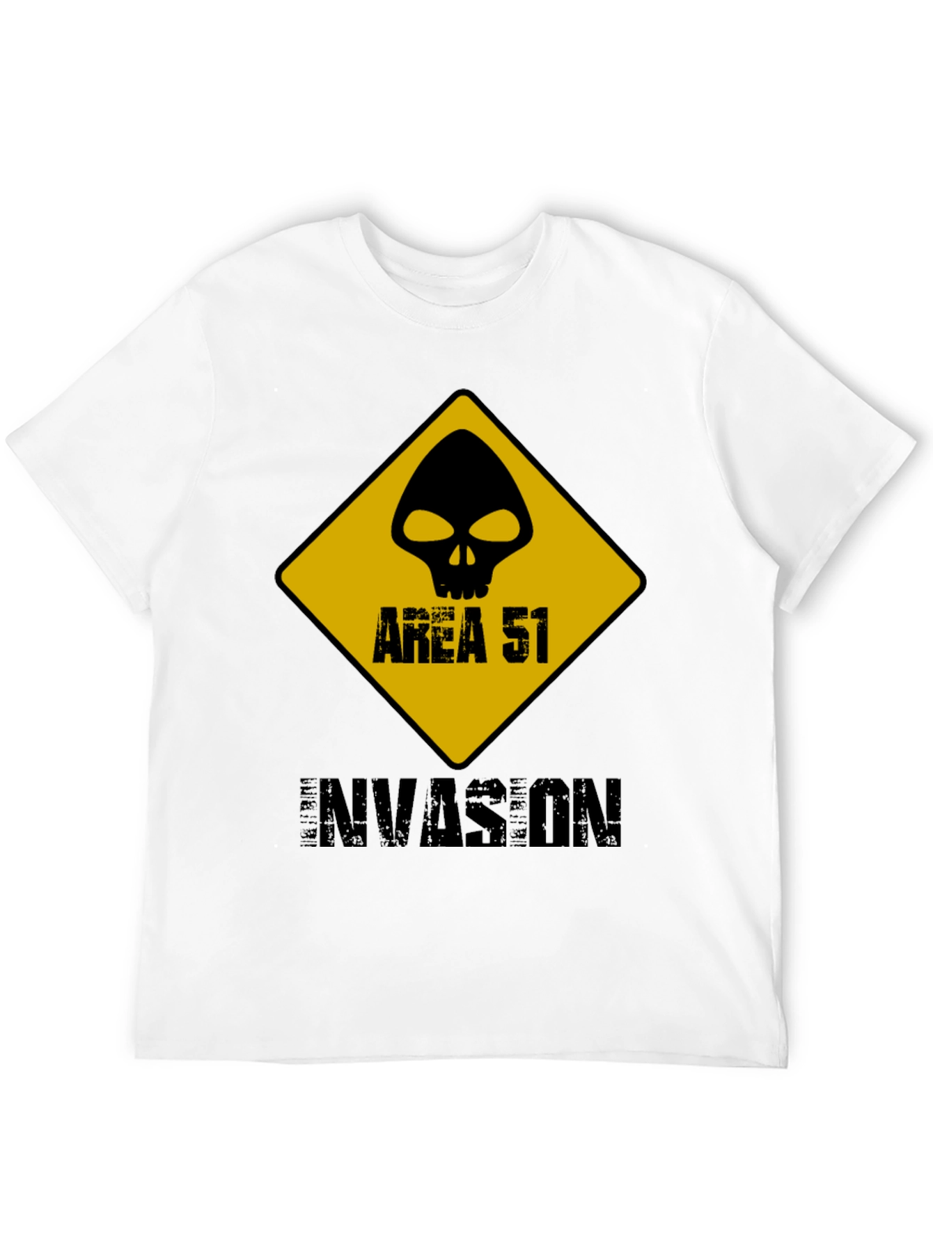 Area 51 Invasion Graphic Tee - Black Cotton T-Shirt