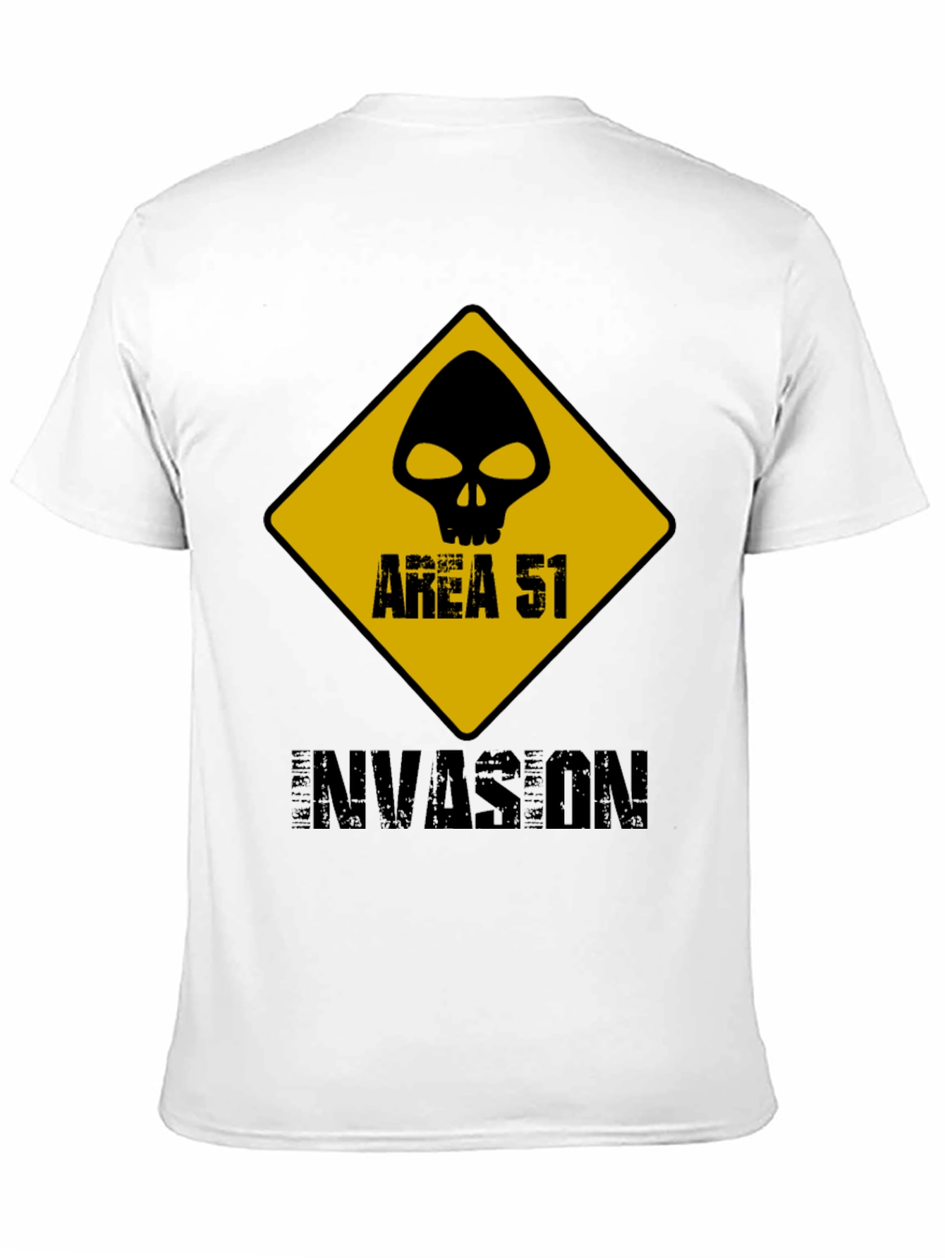 Area 51 Invasion Graphic Tee - Black Cotton T-Shirt