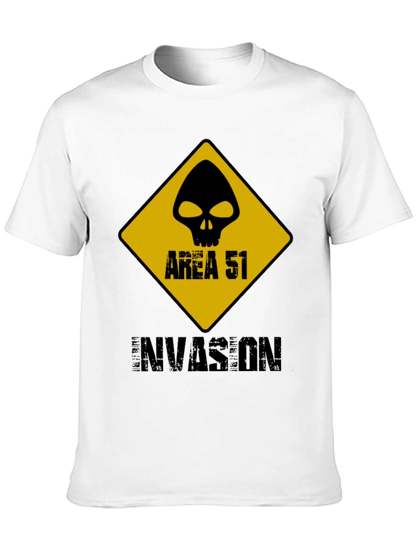 Area 51 Invasion Graphic Tee - Black Cotton T-Shirt