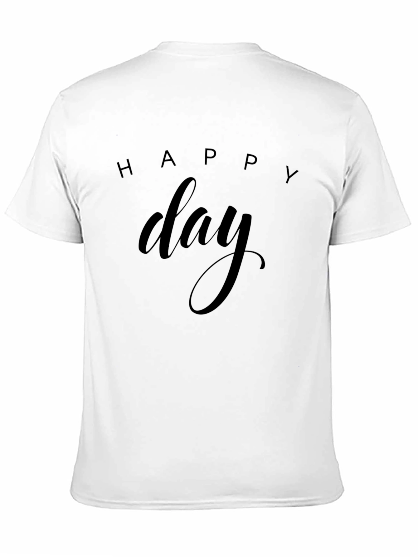 Happy Day Graphic Tee - Black Casual T-Shirt