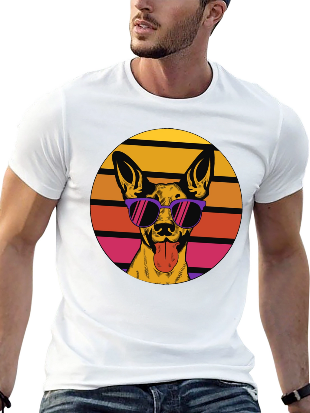 Cool Dog Retro T-Shirt