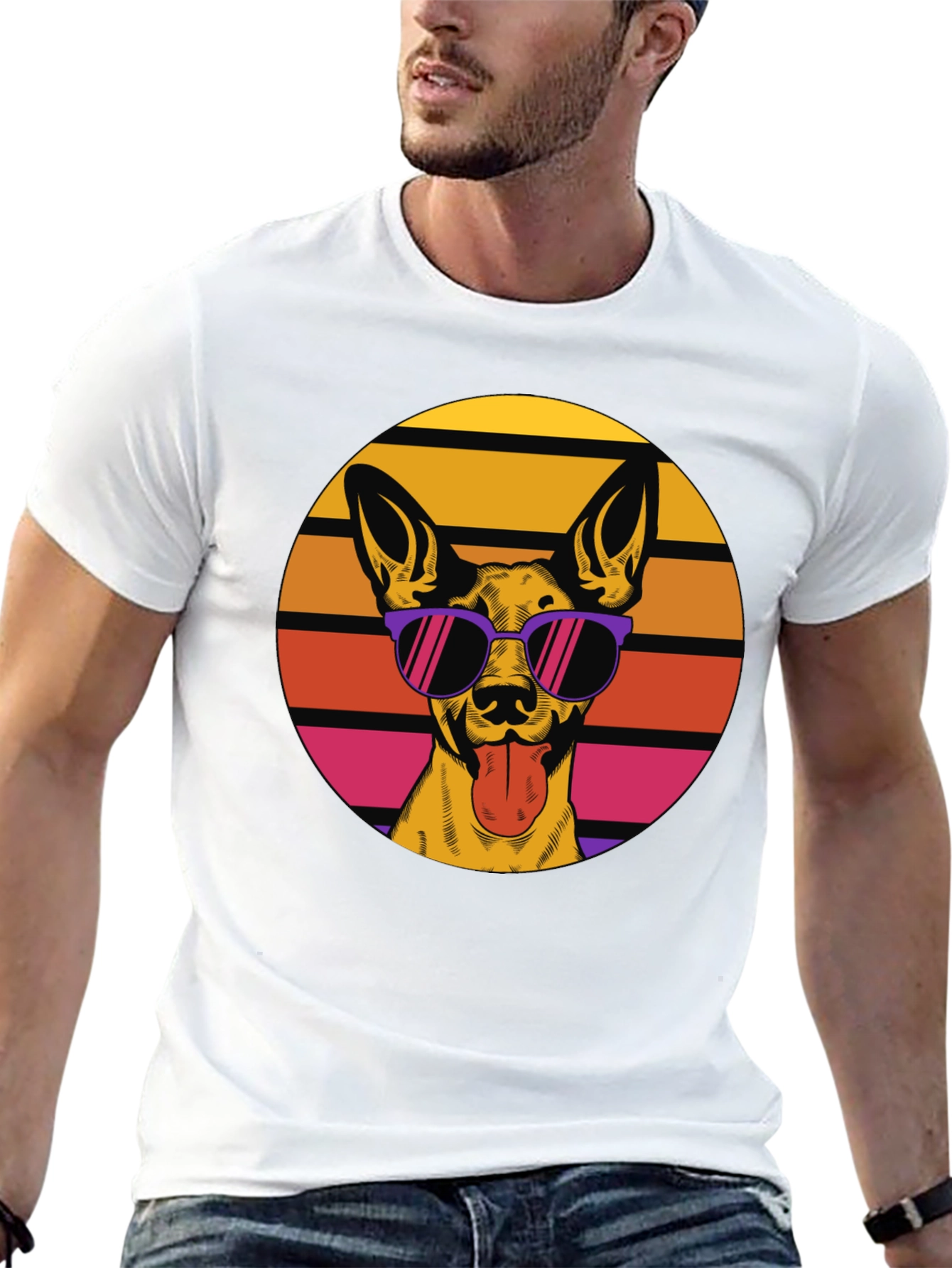 Cool Dog Retro T-Shirt