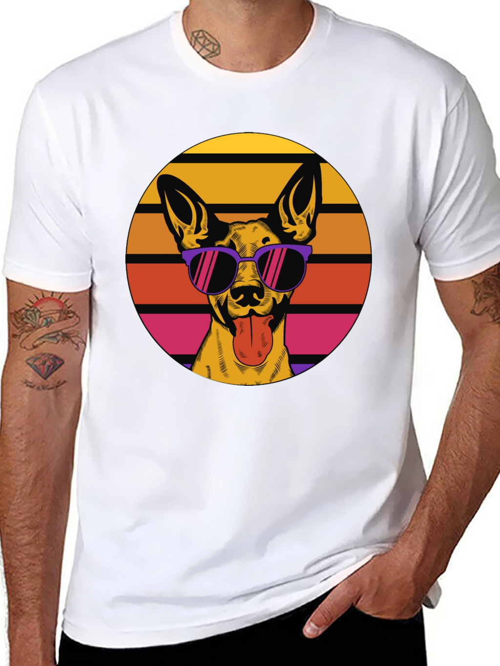 Cool Dog Retro T-Shirt