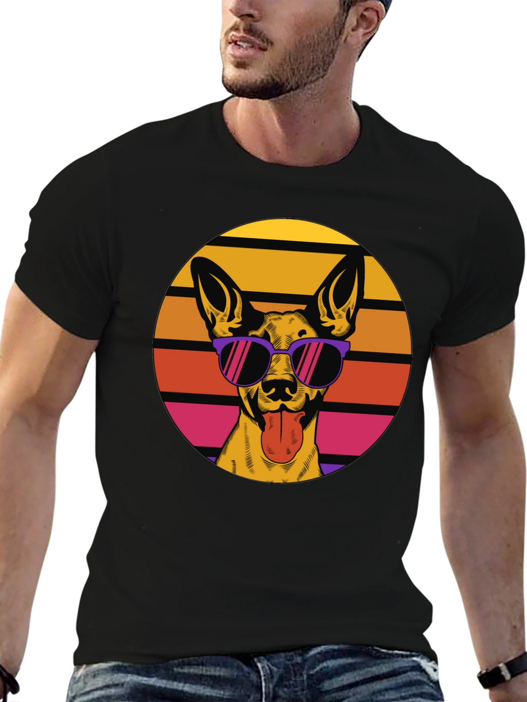 Cool Dog Retro T-Shirt