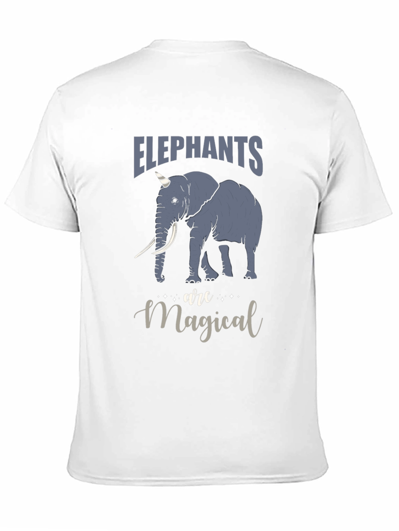 Elephant Unicorn Magical Mens Graphic T-Shirt