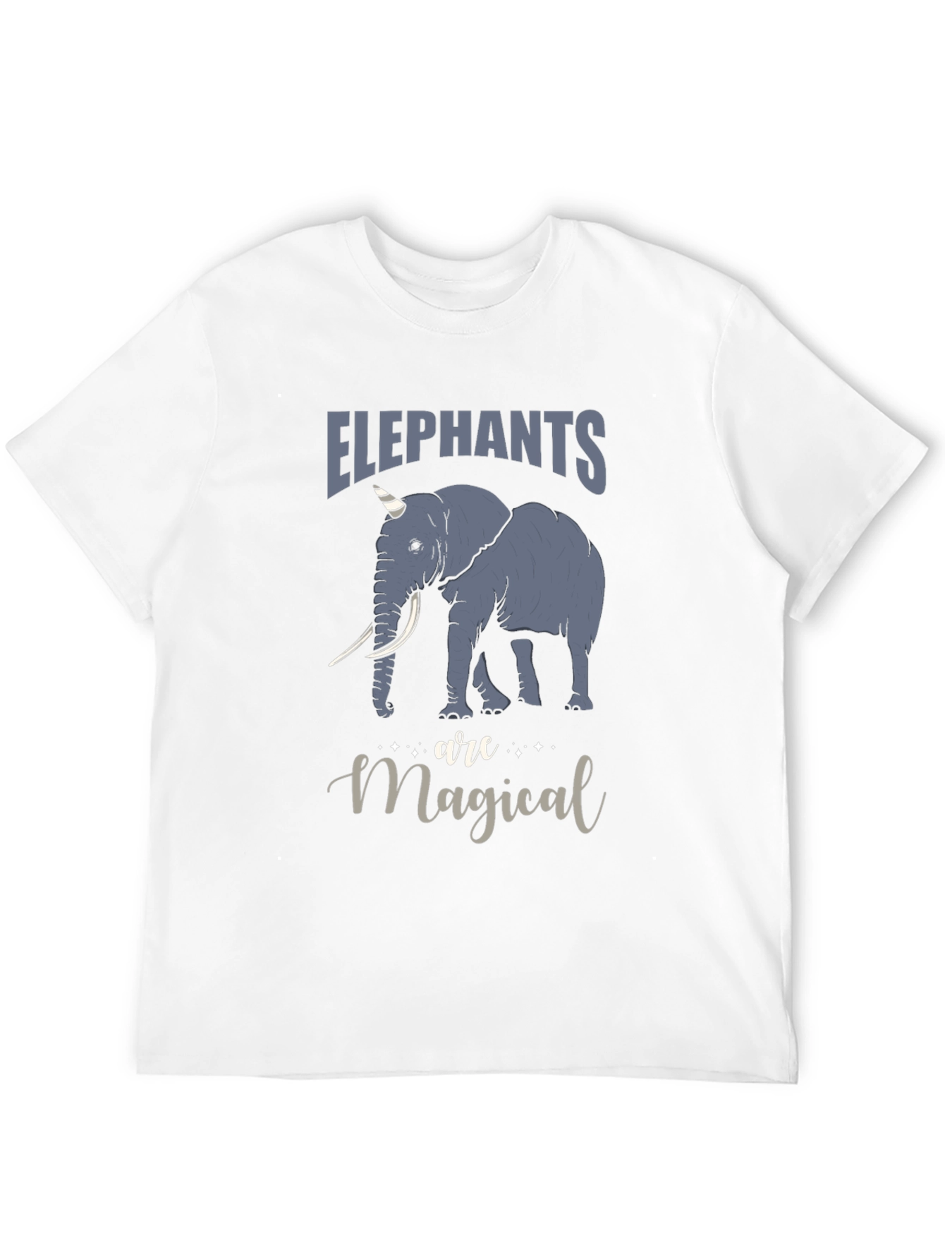 Elephant Unicorn Magical Mens Graphic T-Shirt