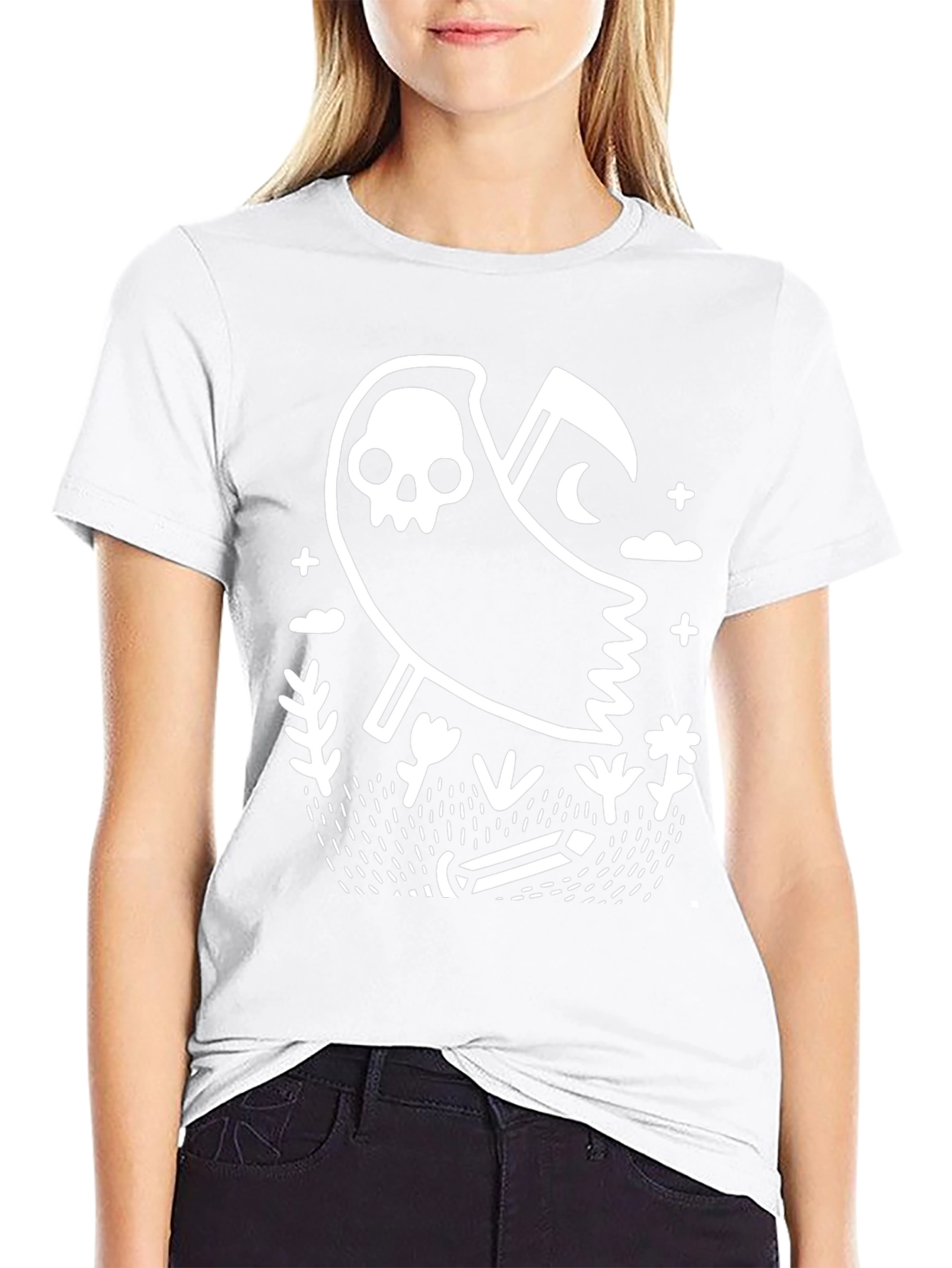 Grim Reaper Graphic T-Shirt - Black Cotton Tee