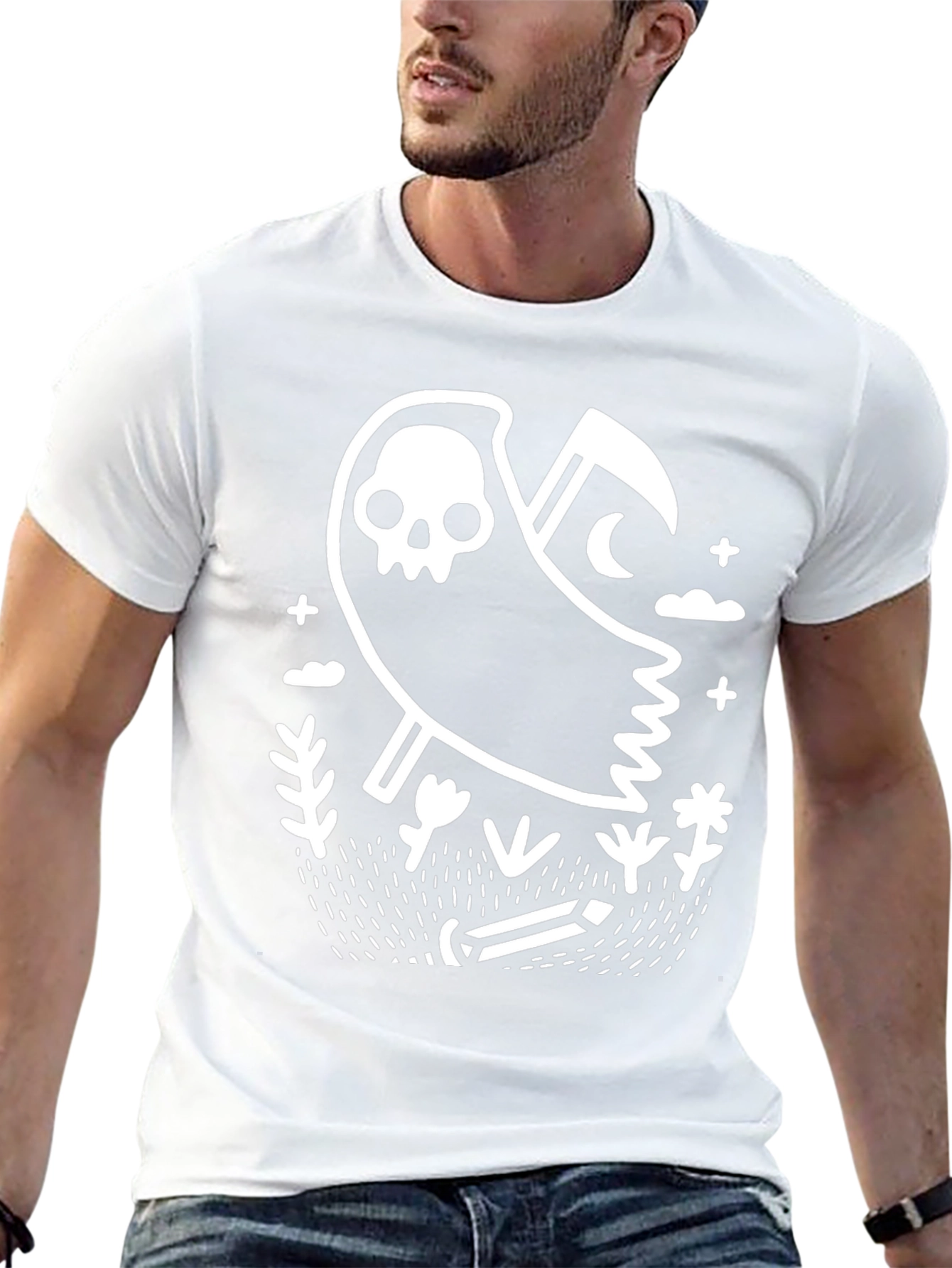 Grim Reaper Graphic T-Shirt - Black Cotton Tee
