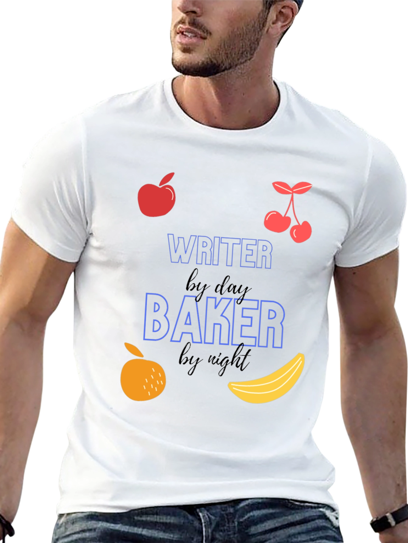 Writer By Day Baker By Night Graphic Tee