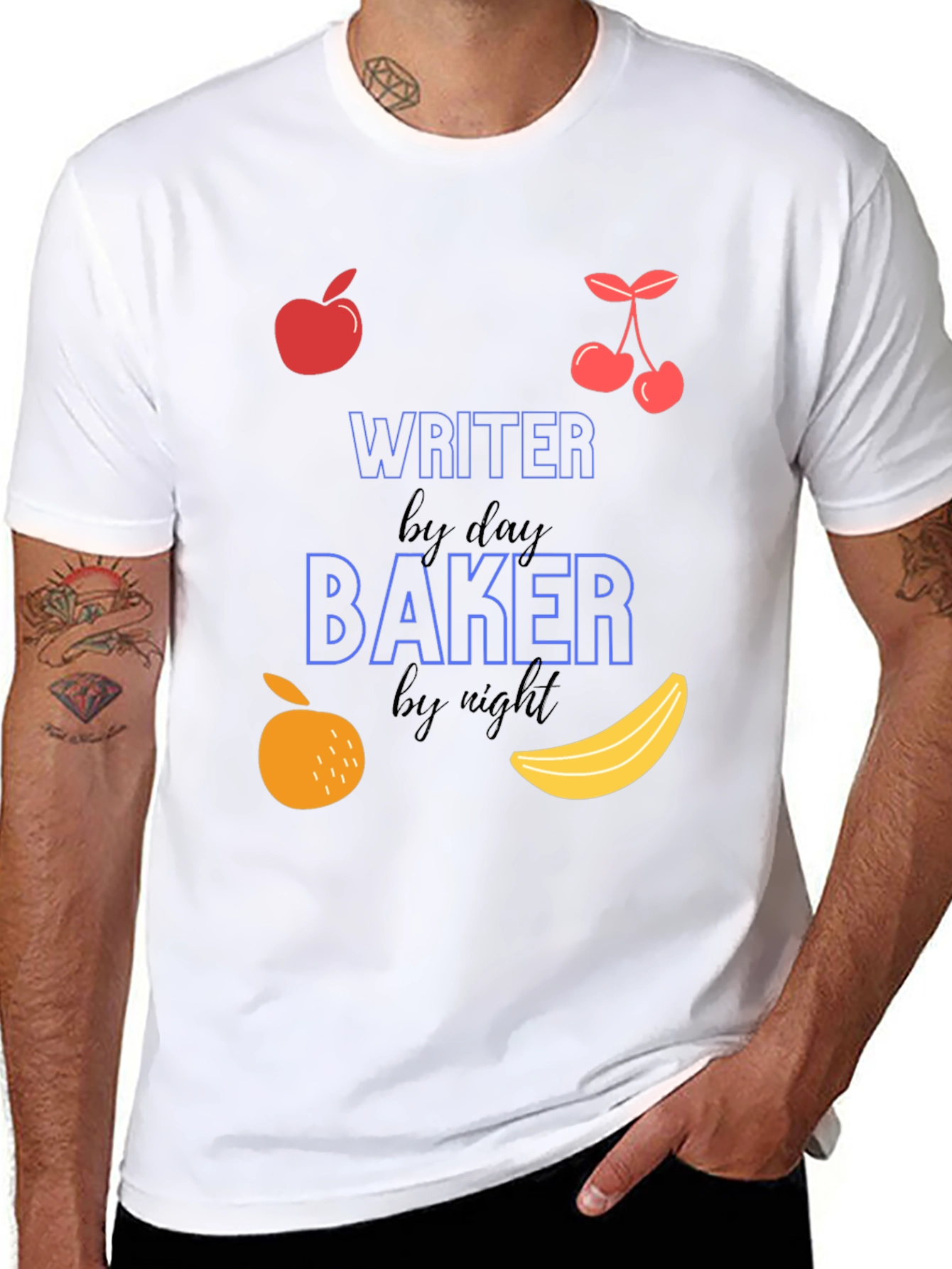 Writer By Day Baker By Night Graphic Tee