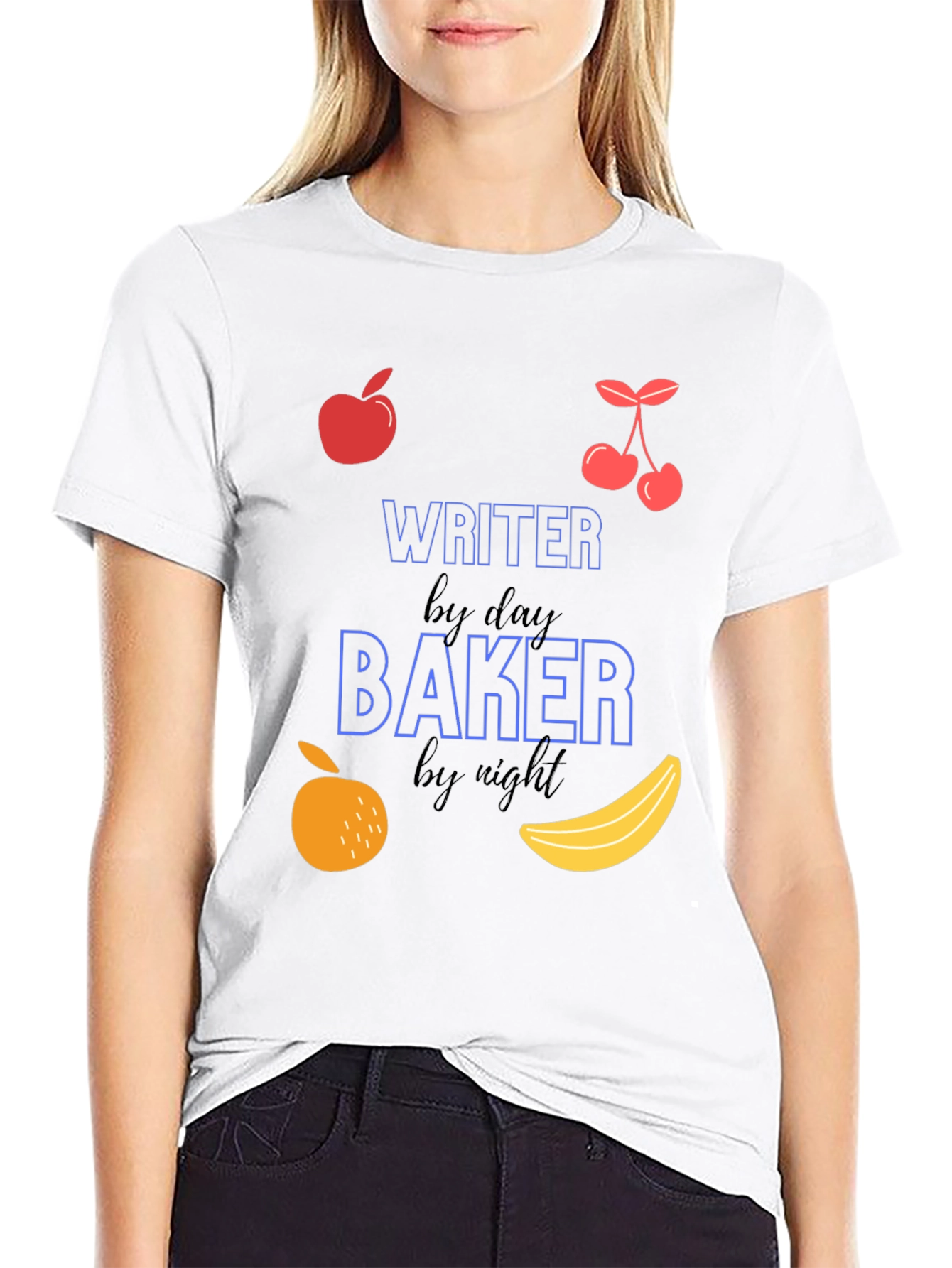 Writer By Day Baker By Night Graphic Tee