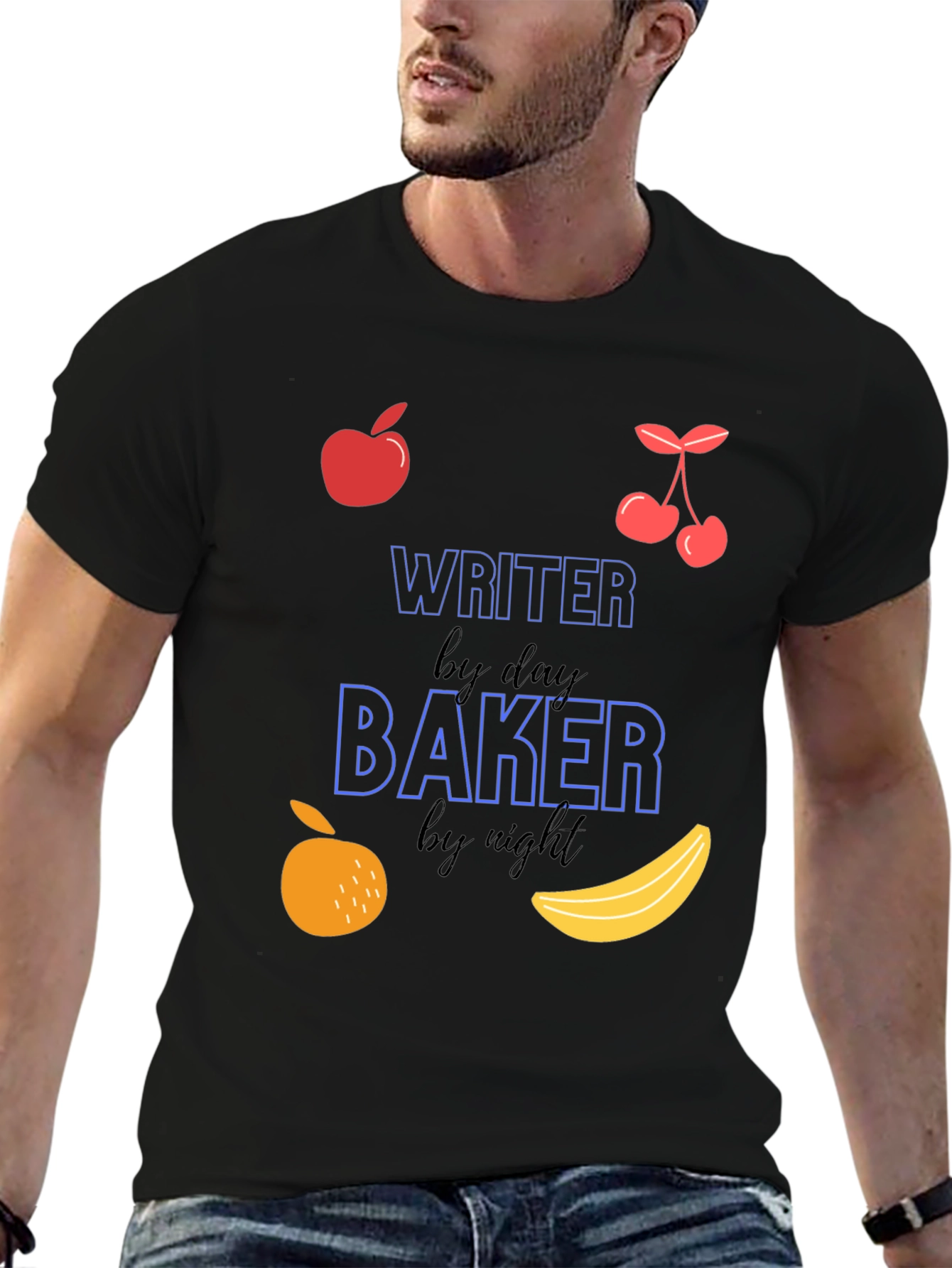 Writer By Day Baker By Night Graphic Tee