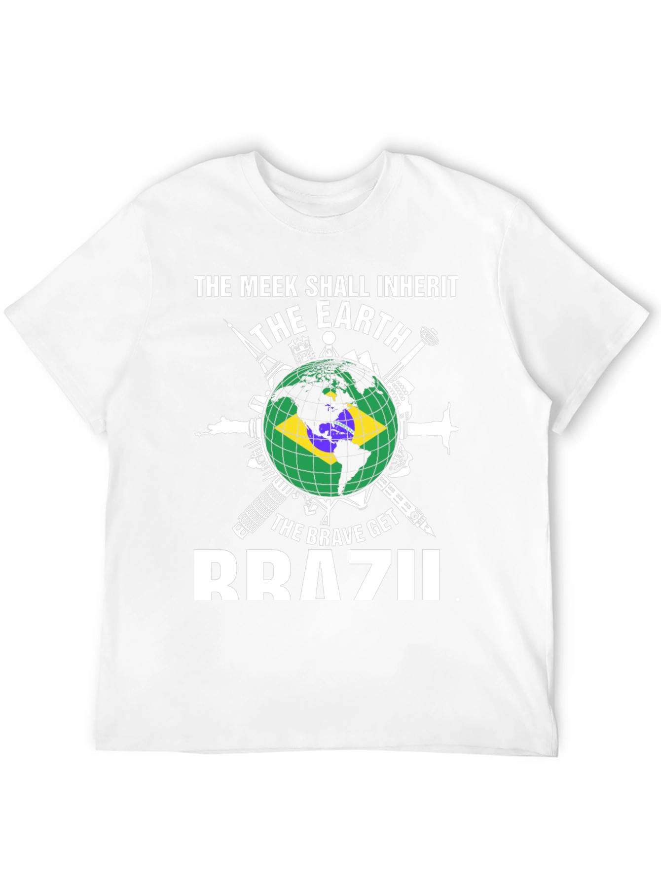 Brazil Globe Graphic T-Shirt - Meek & Brave