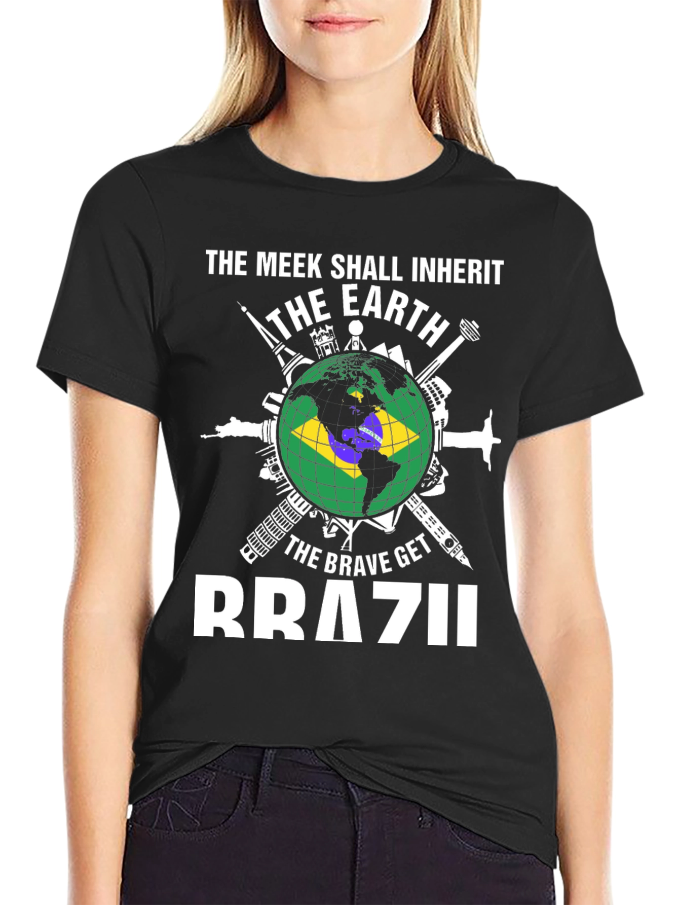 Brazil Globe Graphic T-Shirt - Meek & Brave